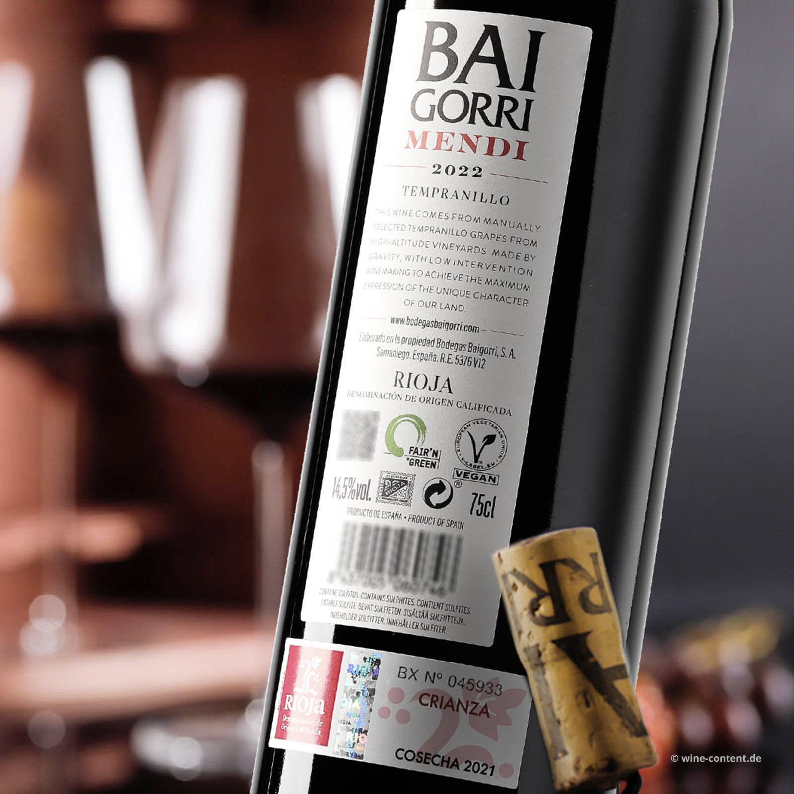 Rioja Crianza 2022 Mendi