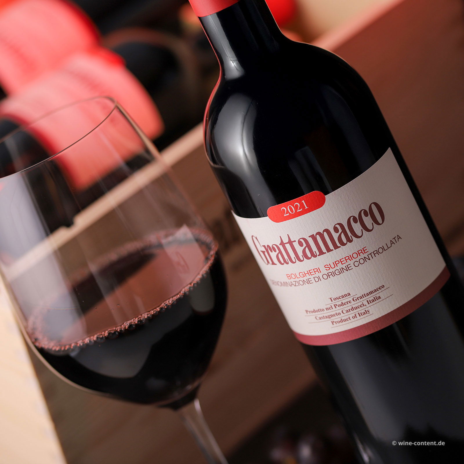 6er-Holzkiste Bolgheri Rosso Superiore 2021 Bio