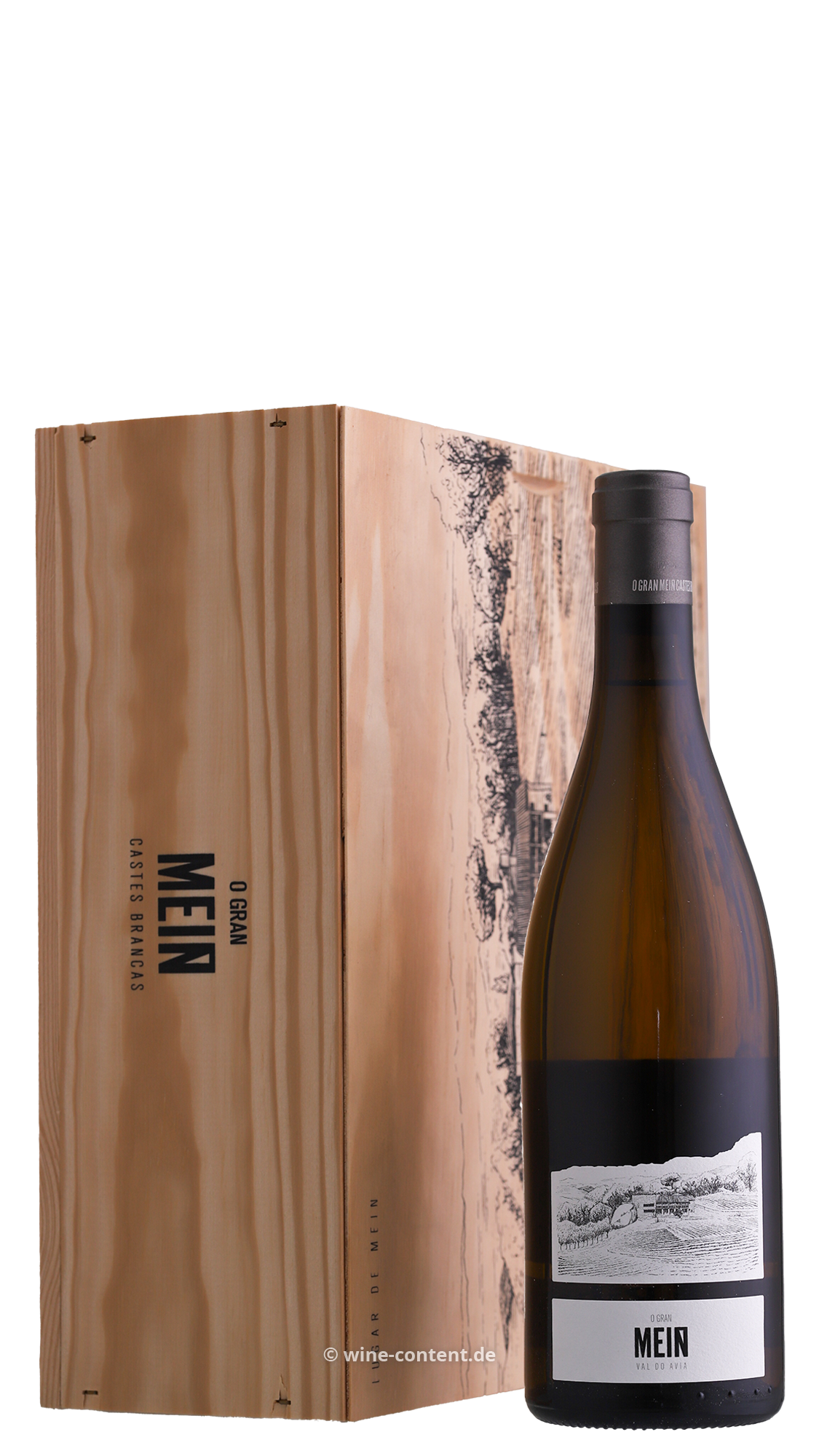 6er-Holzkiste Ribeiro Blanco 2020 O Gran Meín