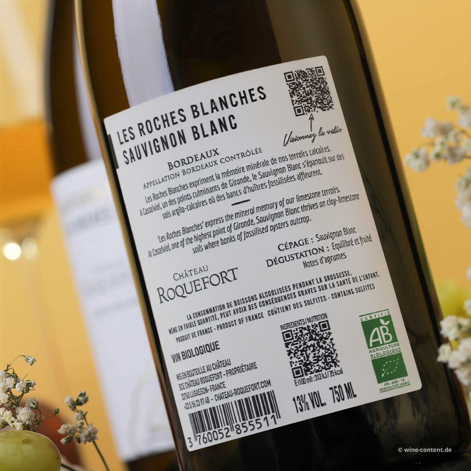 Sauvignon Blanc 2025 Les Roches Blanches Bio