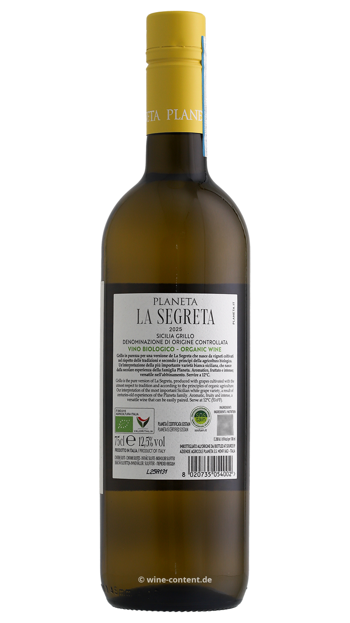 Grillo Sicilia 2025 La Segreta Bio