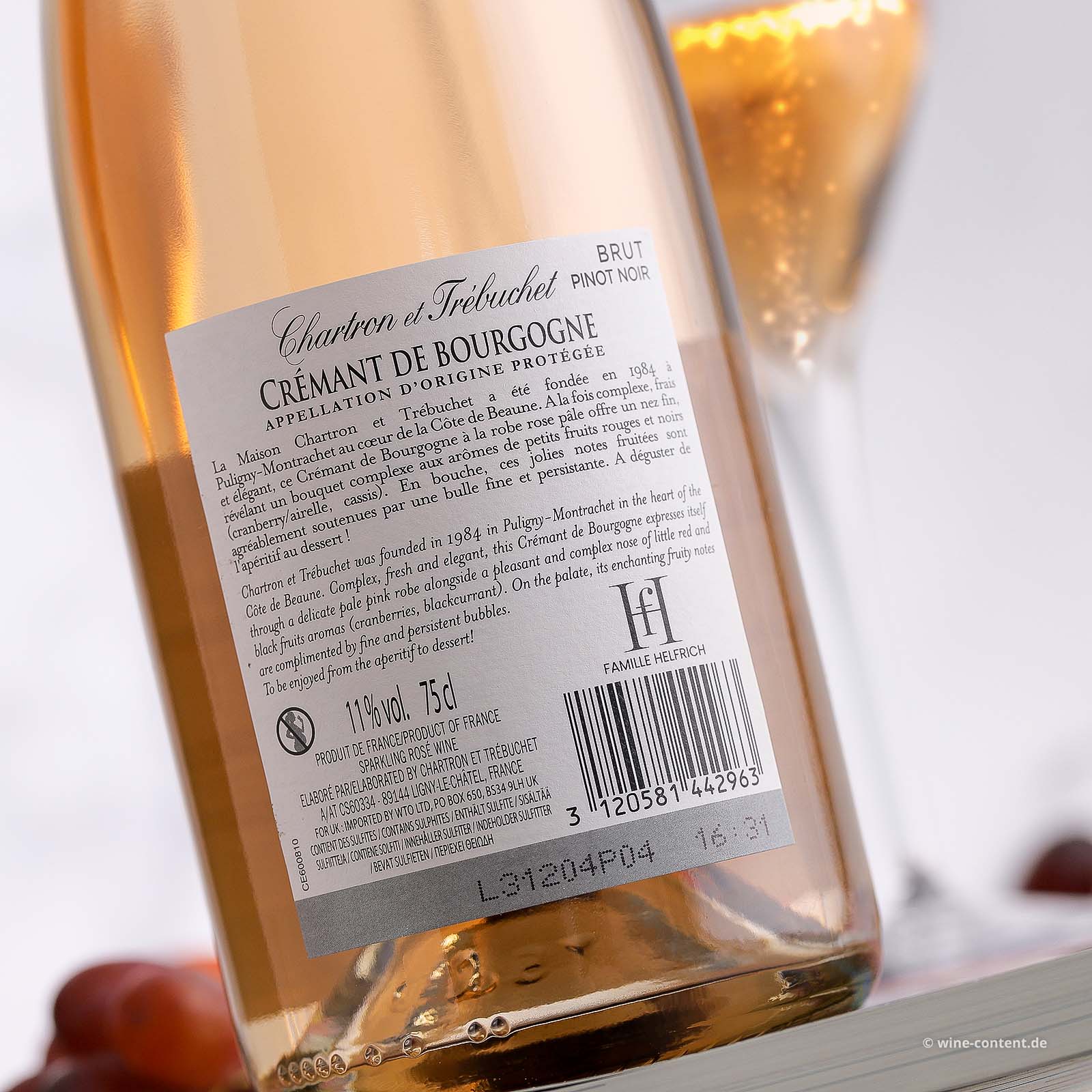 Crémant de Bourgogne Rosé Pinot Noir 2022 Brut
