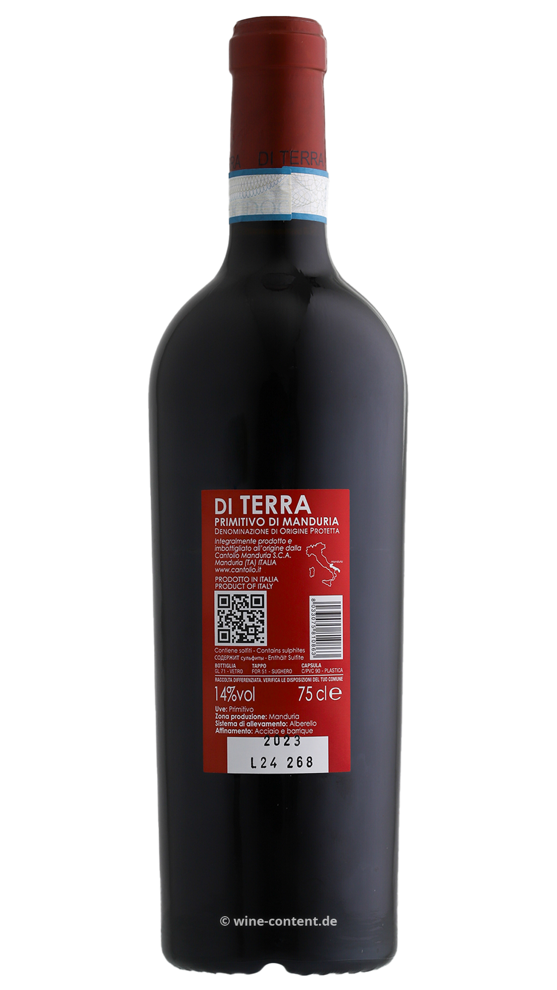 Primitivo di Manduria 2023 di Terra 14,0