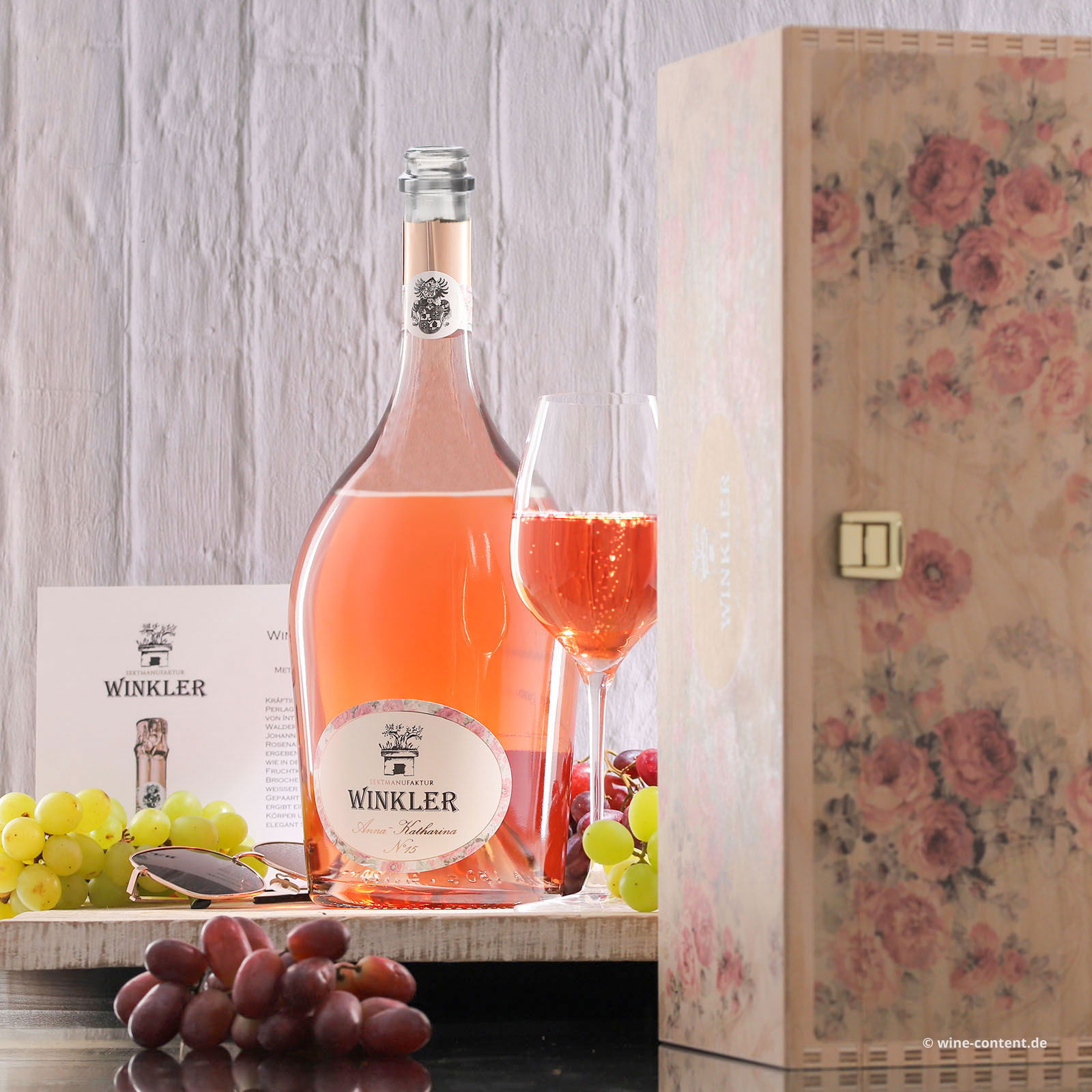 Spumante Rosé Anna-Katharina N°15 Extra Brut in Holzkiste