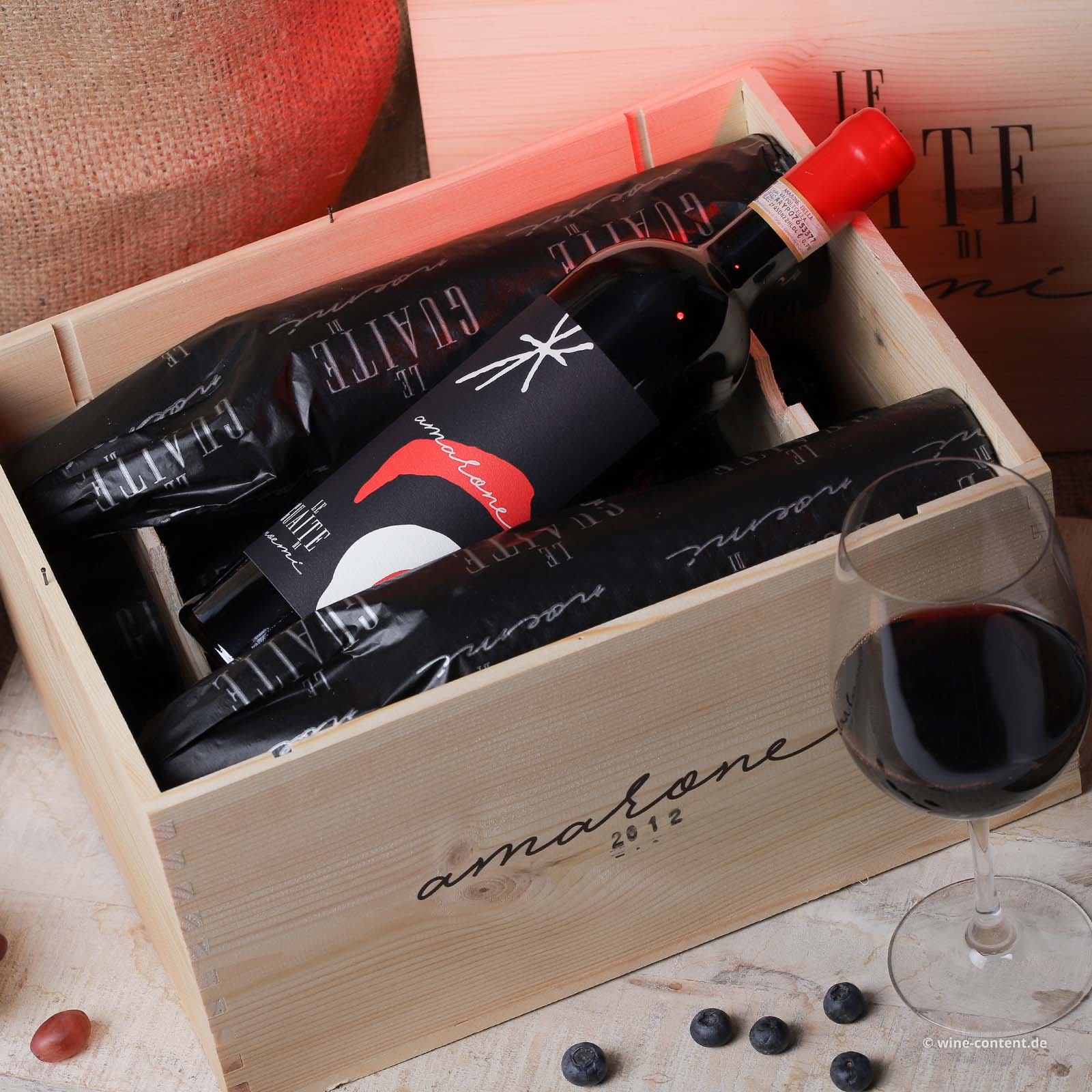 6er-Holzkiste Amarone 2012