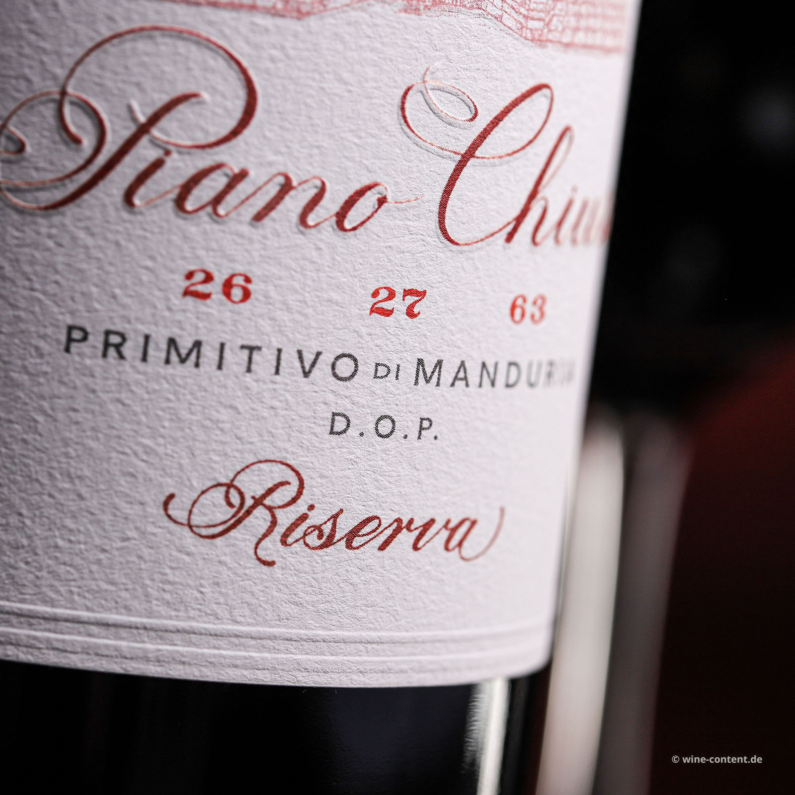 Primitivo di Manduria Riserva 2023 Piano Chiuso