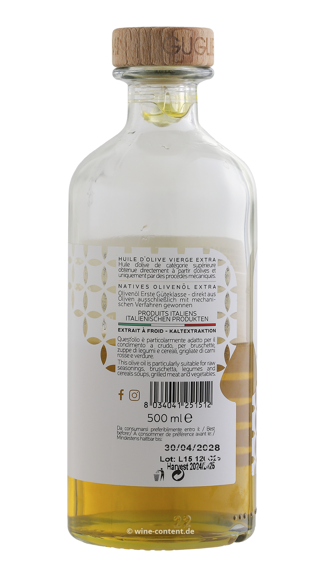 0,5 L Olivenöl Extra Vergine 2026 Early Harvest fior d'o