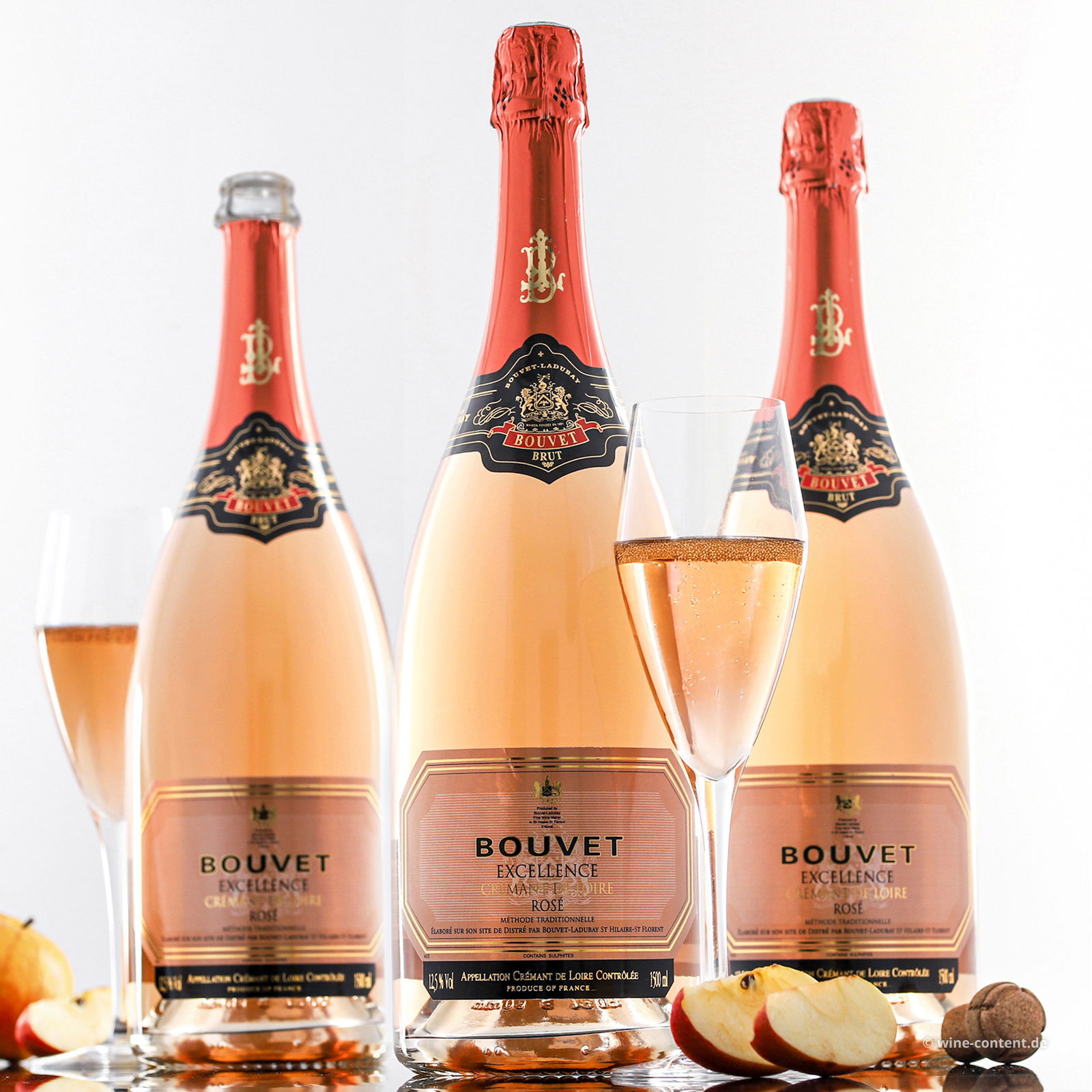 3er-Paket Crémant de Loire Rosé Excellence Brut Magnum