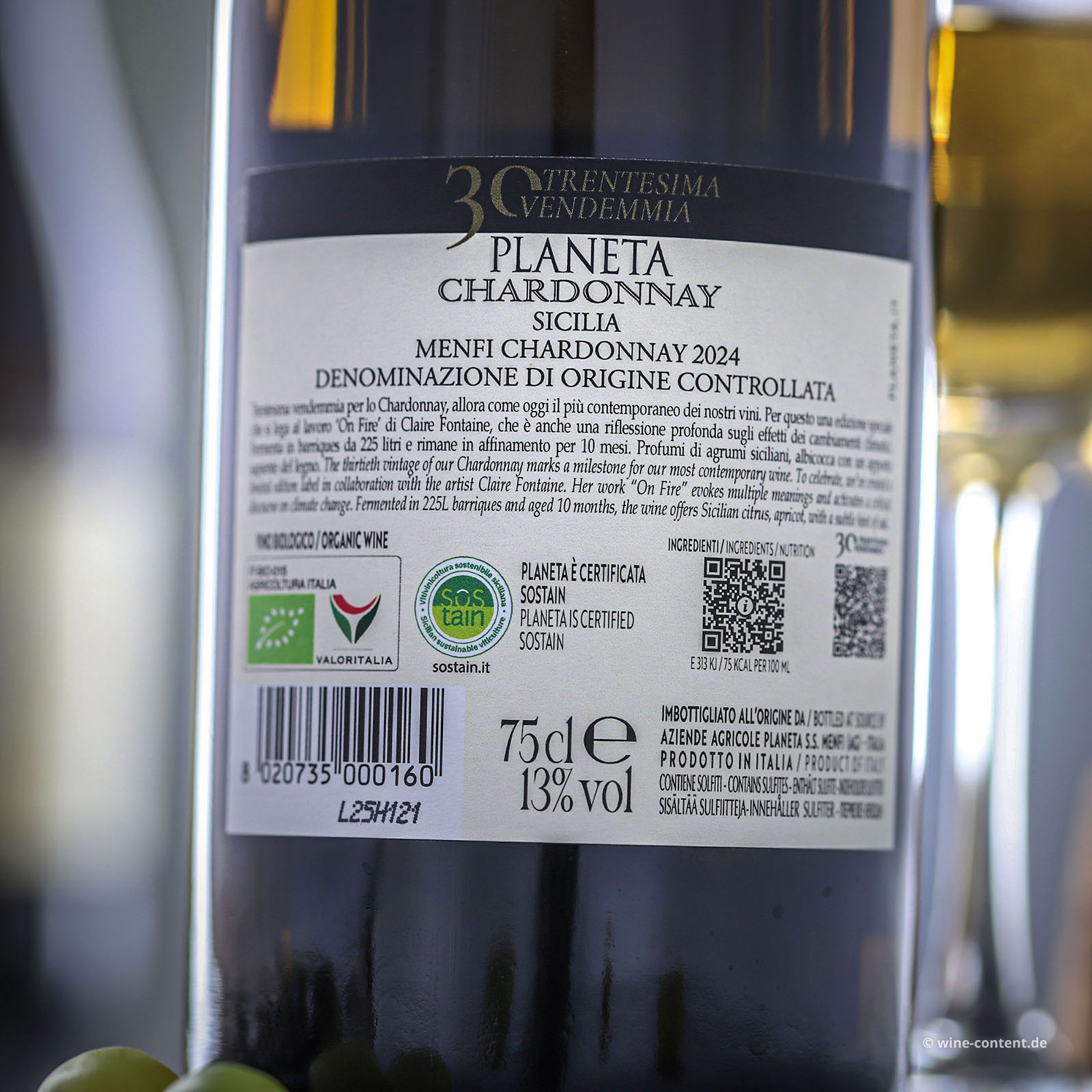 Chardonnay Sicilia Menfi 2024 Fire Bio