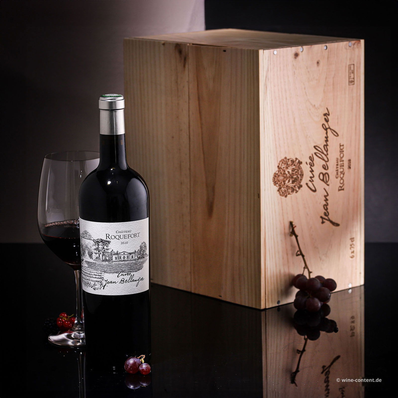 6er-Holzkiste Bordeaux Supérieur 2020 Jean Bellanger