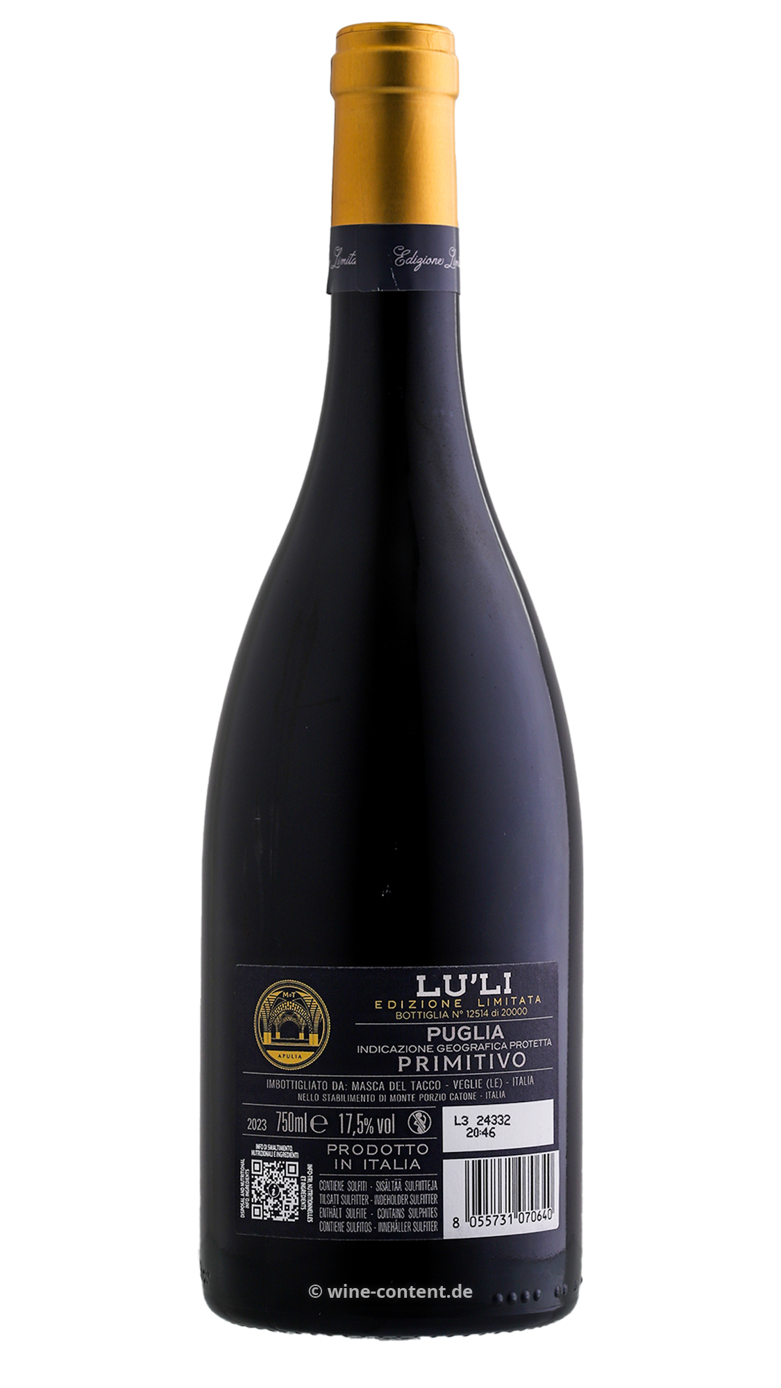Primitivo 2023 Lu'Li Edizione Limitata