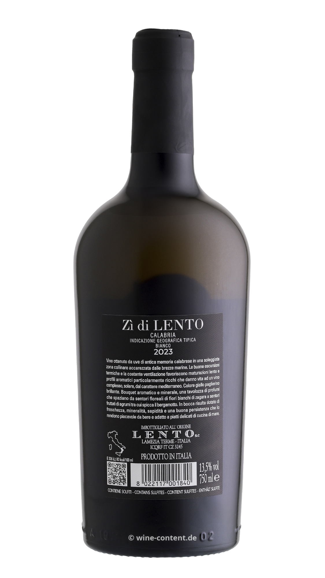 Zibibbo Calabria 2023 Zì di Lento