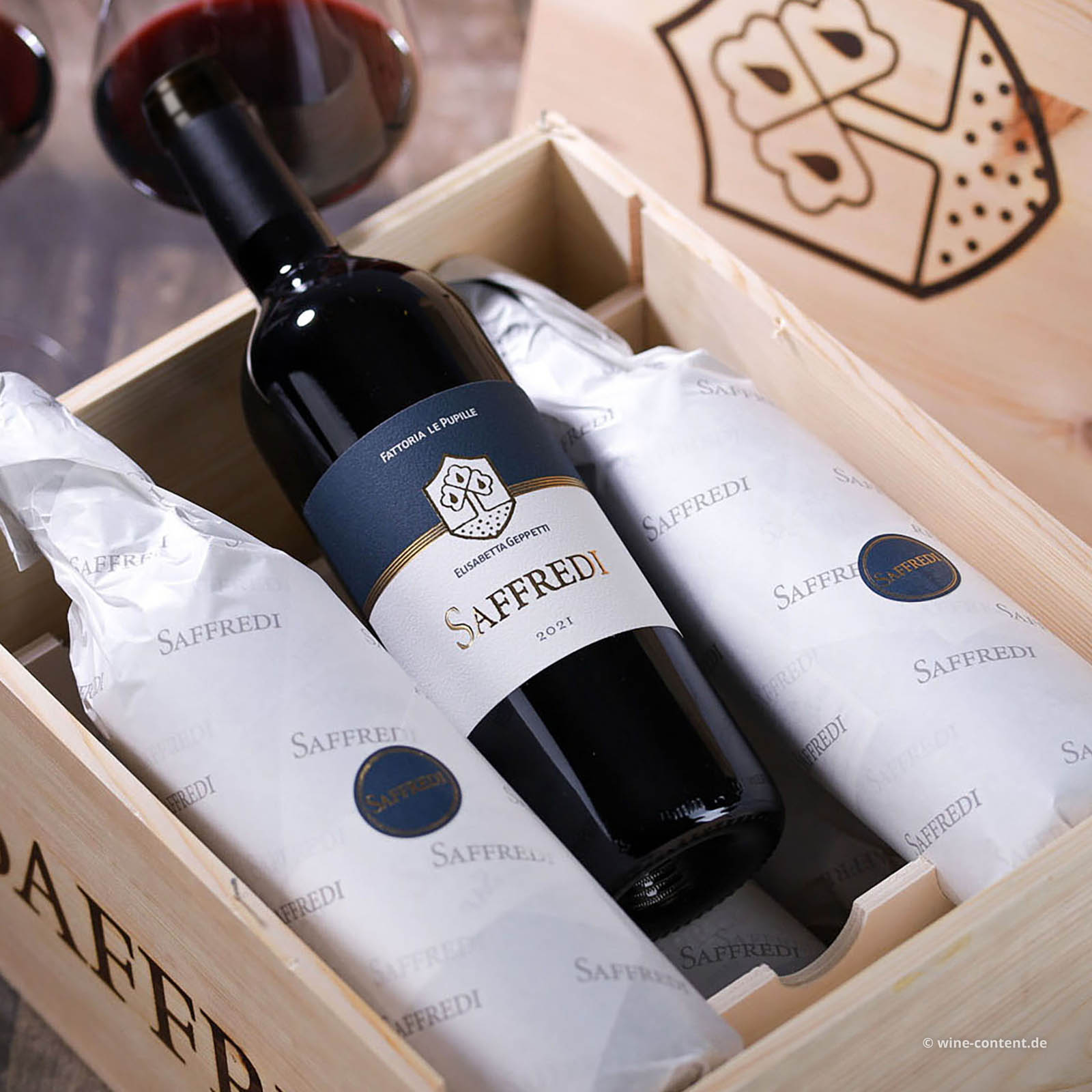 6er-Holzkiste Saffredi 2021