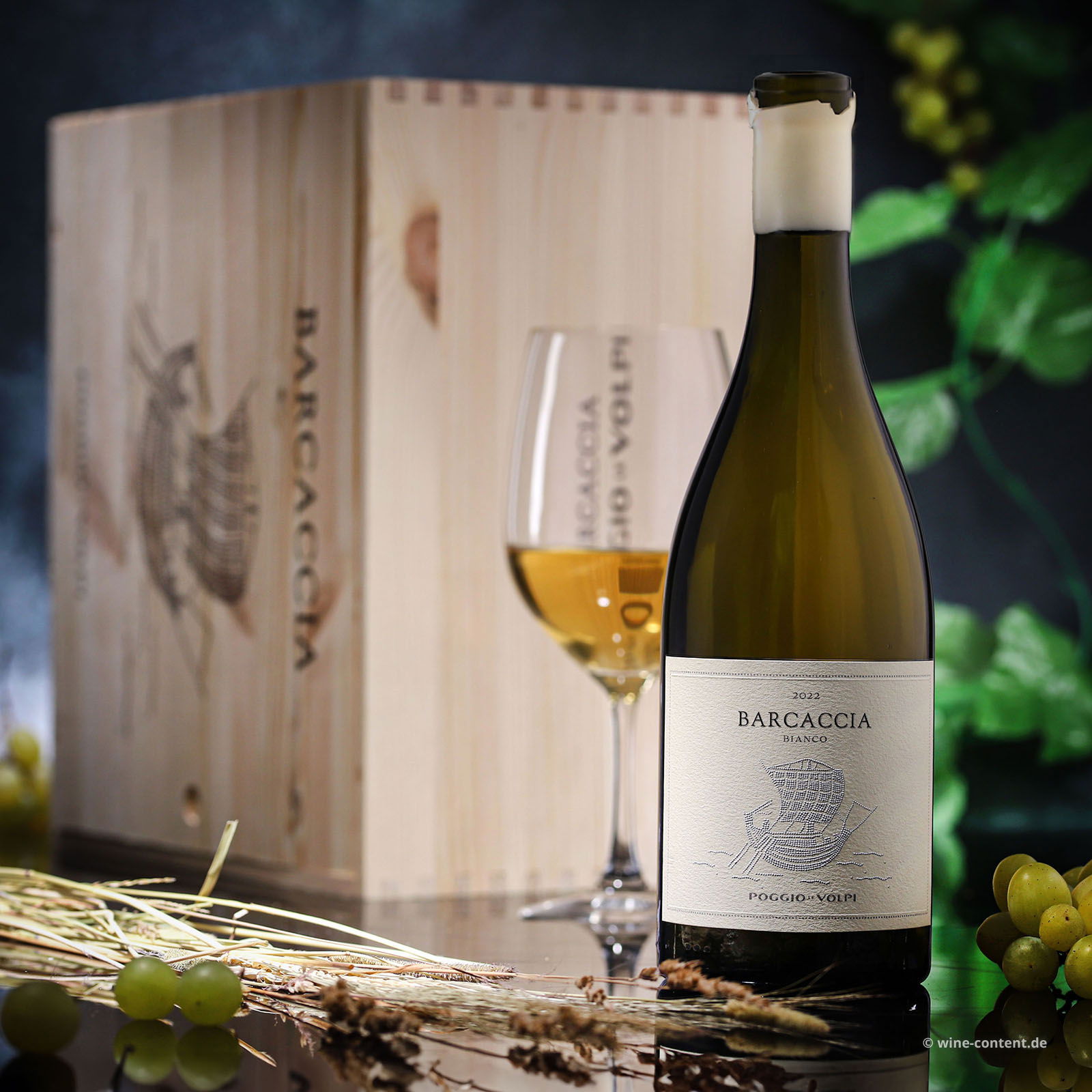 6er-Holzkiste Barcaccia Bianco 2022