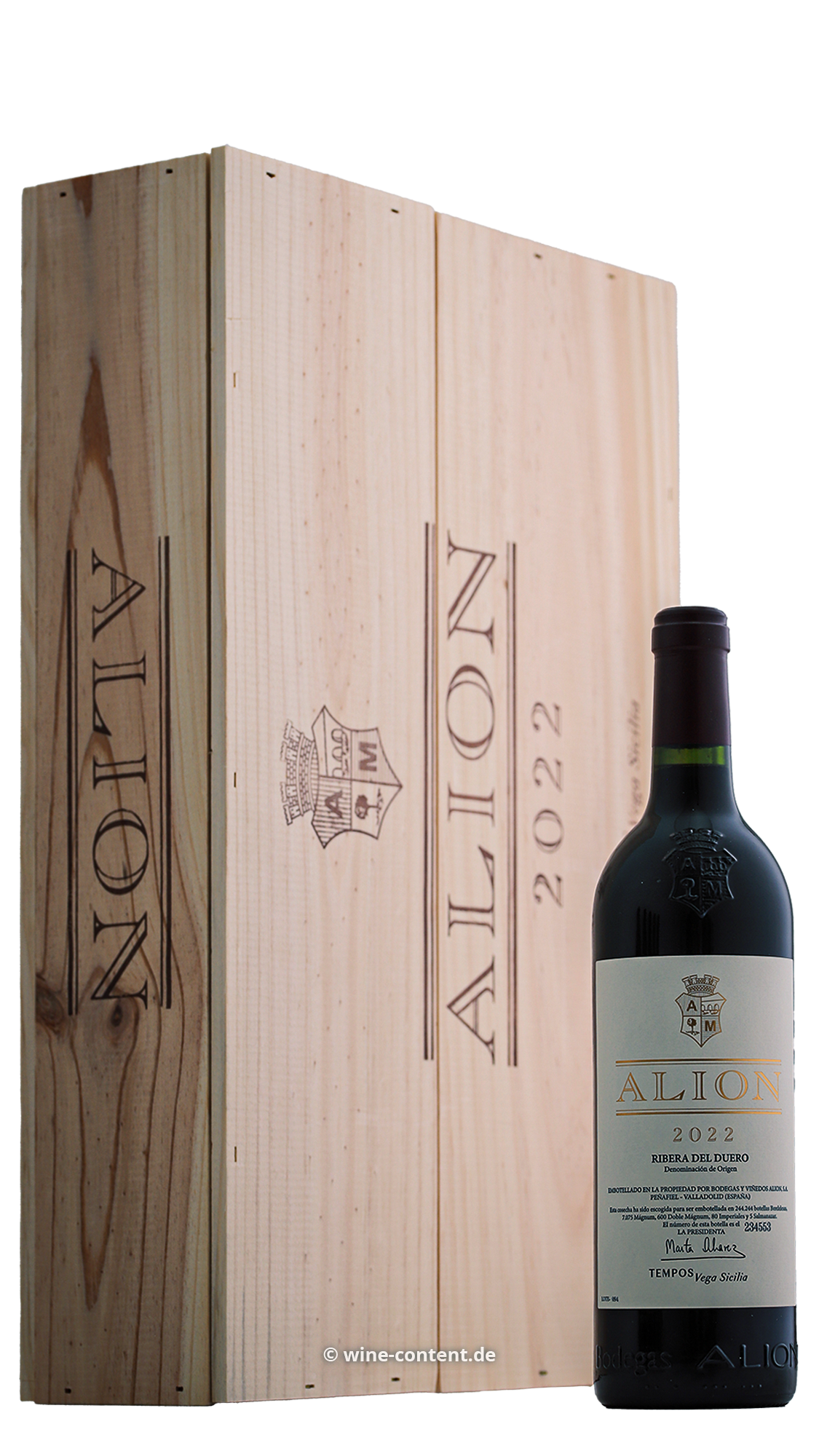 6er-Holzkiste Alión 2022