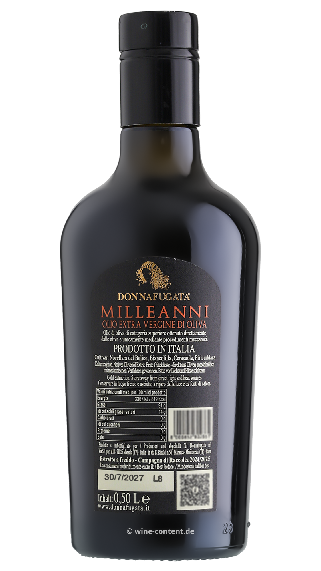 0,5 L Olivenöl Extra Vergine 2025 Milleanni