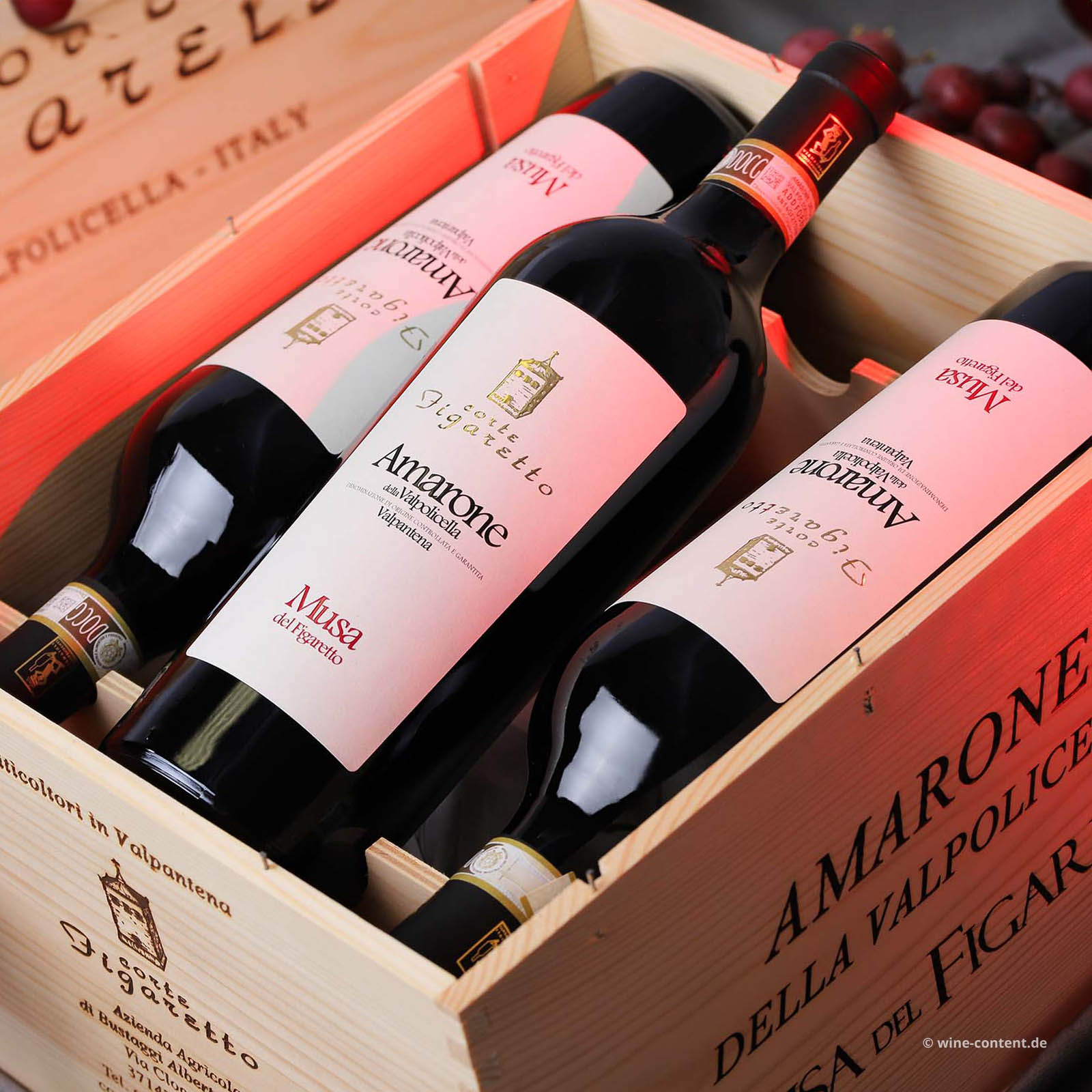 6er-Holzkiste Amarone Valpantena 2020 Musa del Figaretto