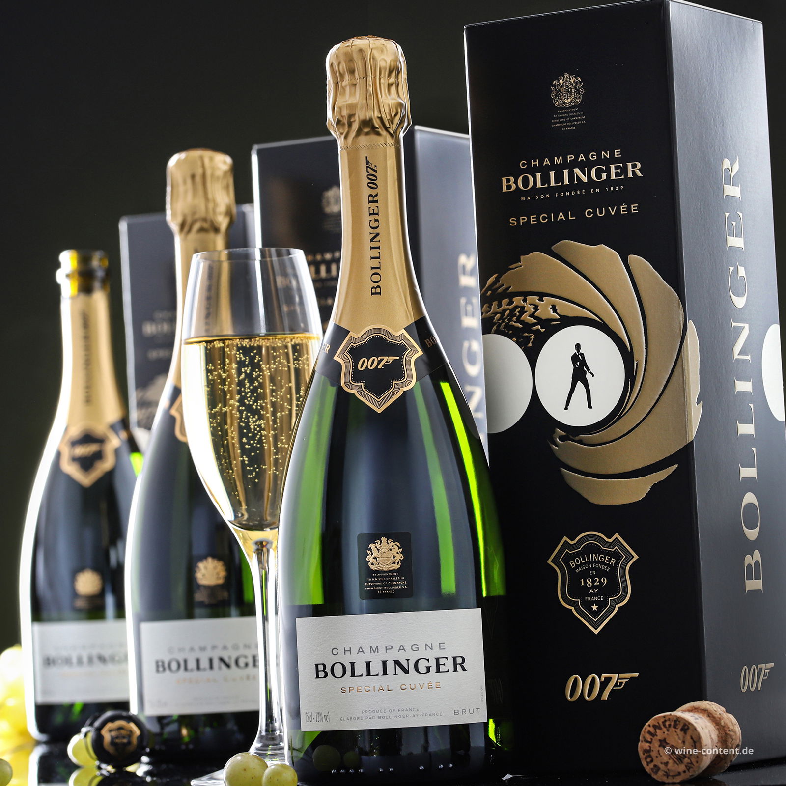 3er-Paket Champagner Special Cuvée Brut Limited Edition James Bond 007