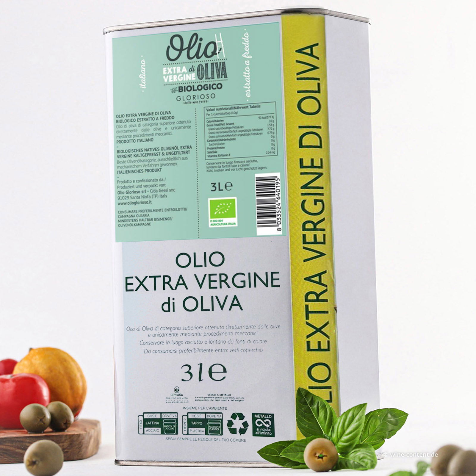 3 L Olivenöl Extra Vergine 2025 Bio