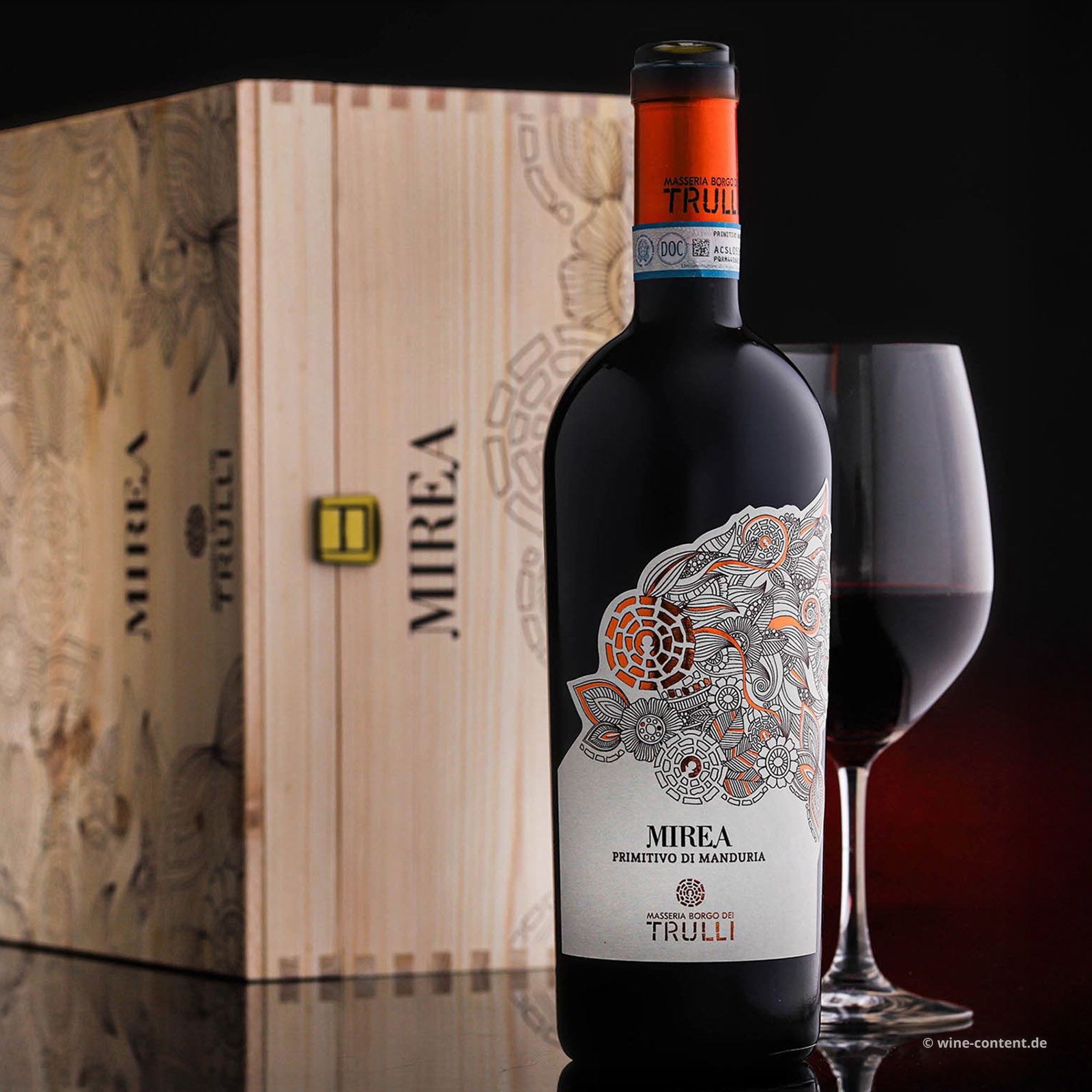 6er-Holzkiste Primitivo di Manduria 2023 Mirea