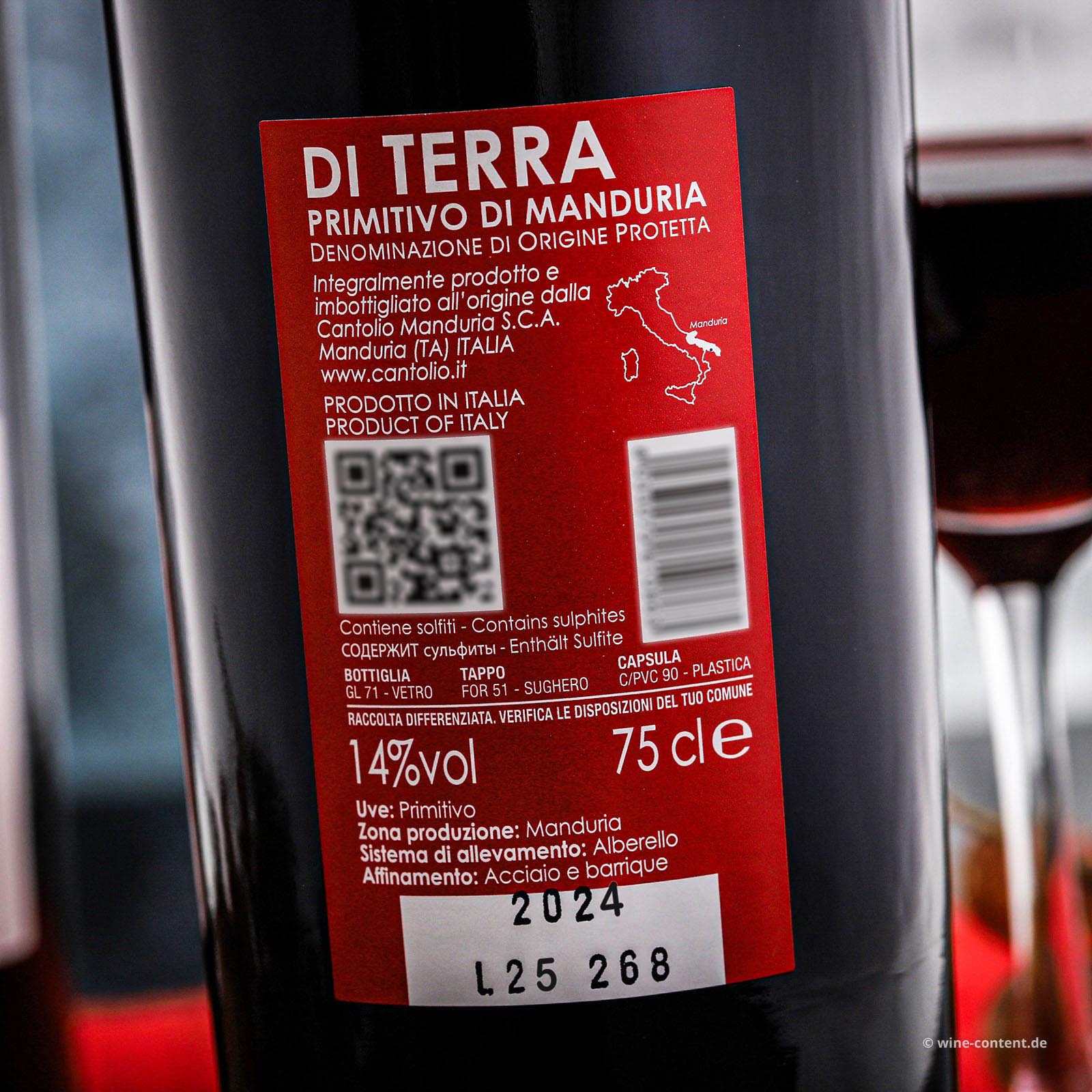 Primitivo di Manduria 2024 di Terra 14,0