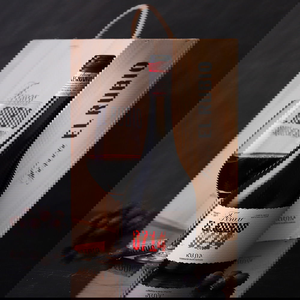 3er-Holzkiste Rioja 2022 Finca el Rubio