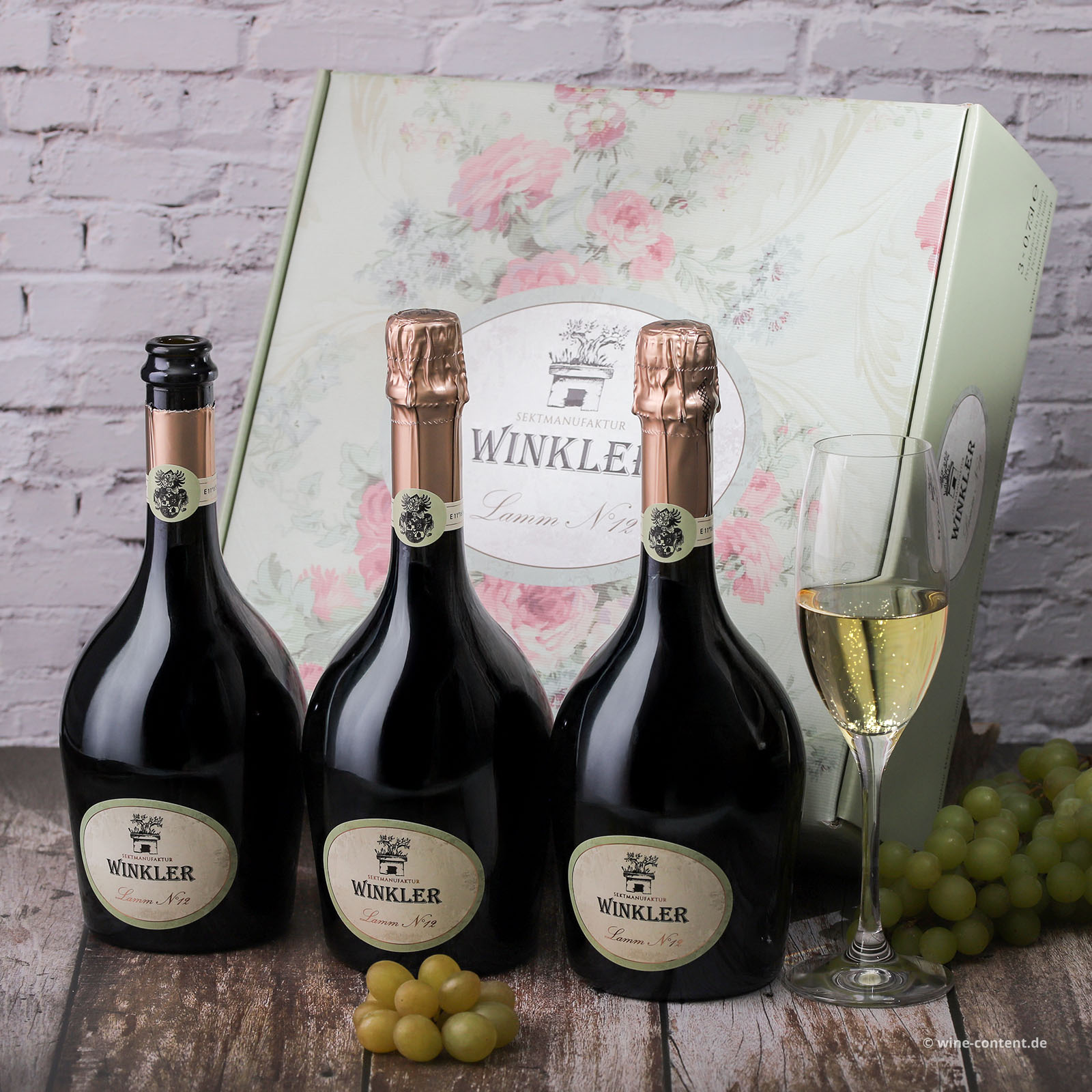 3x Spumante Lamm N°12 Extra Brut in Geschenkverpackung