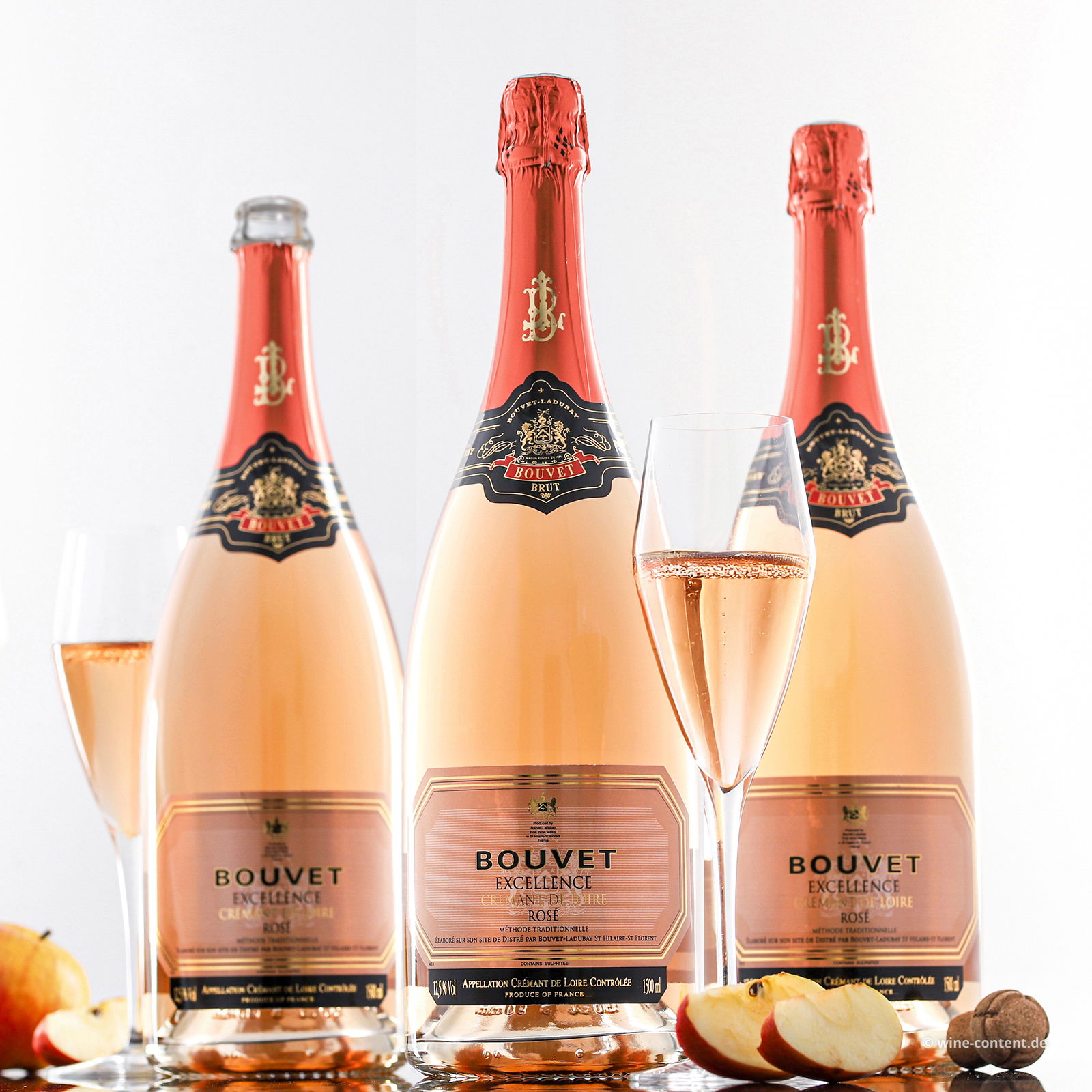 3er-Paket Crémant de Loire Rosé Excellence Brut Magnum