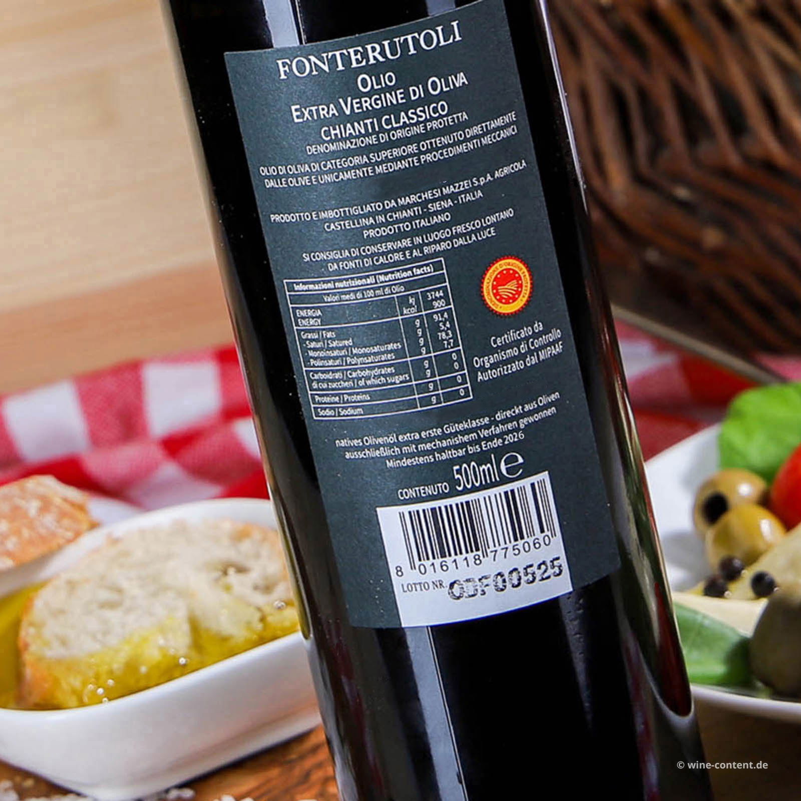 0,5 L Olivenöl Extra Vergine Chianti Classico 2024 Fonterutoli