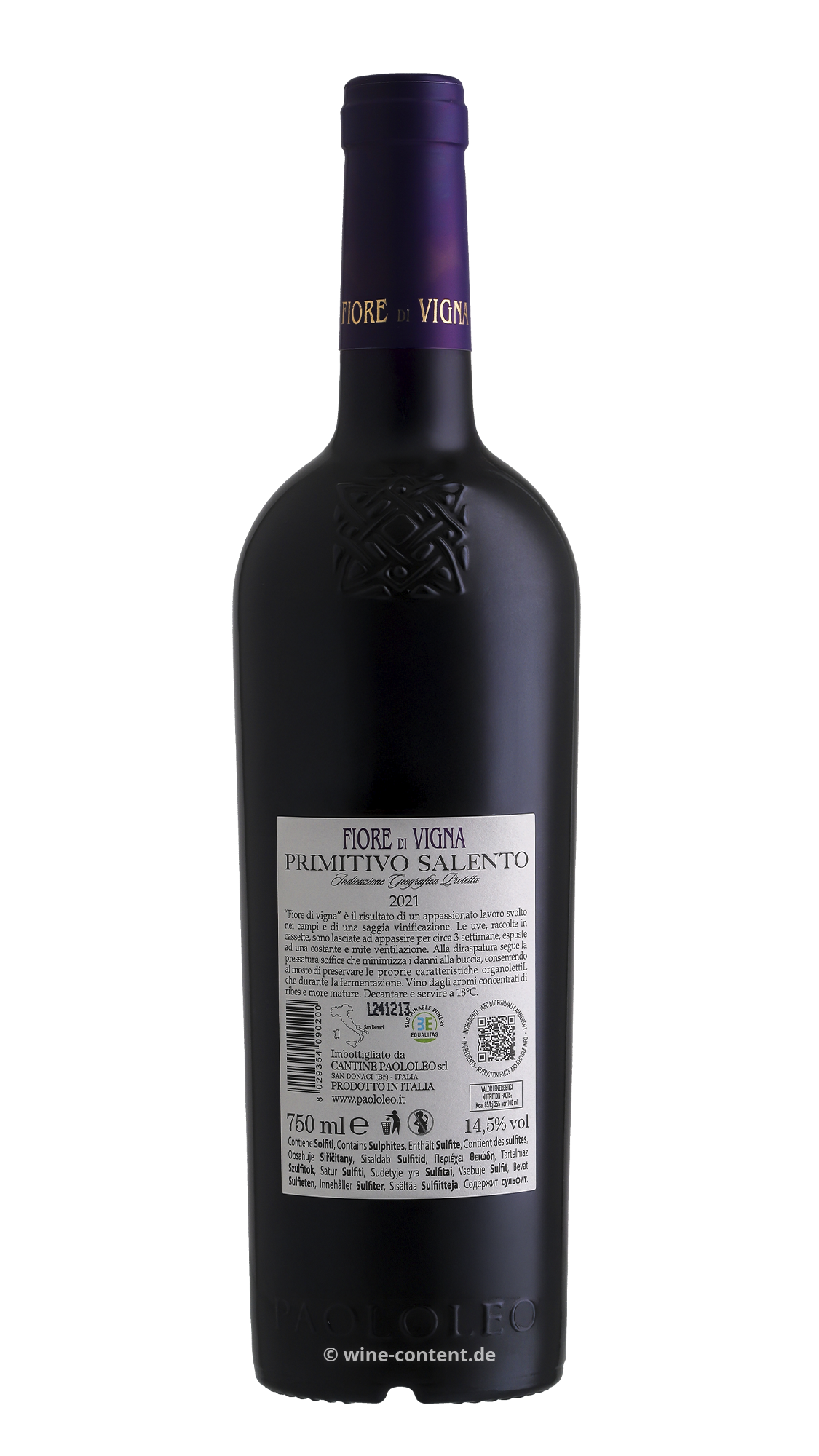 Primitivo Salento 2021 Fiore di Vigna