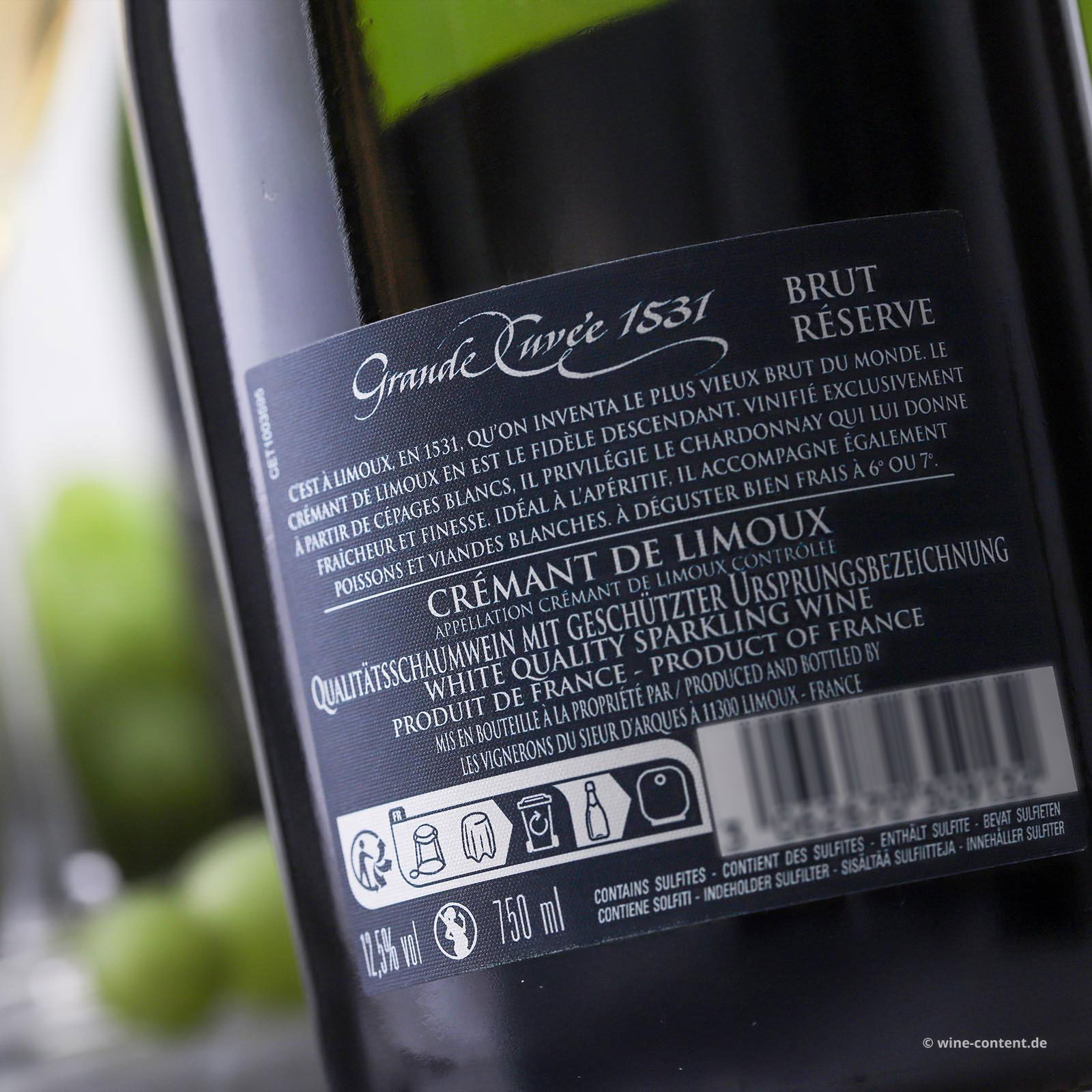 Crémant de Limoux Réserve 2022 Grande Cuvée 1531 Brut
