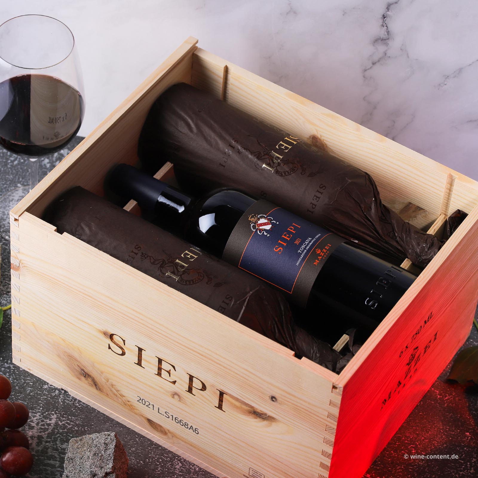 6er-Holzkiste Siepi 2021