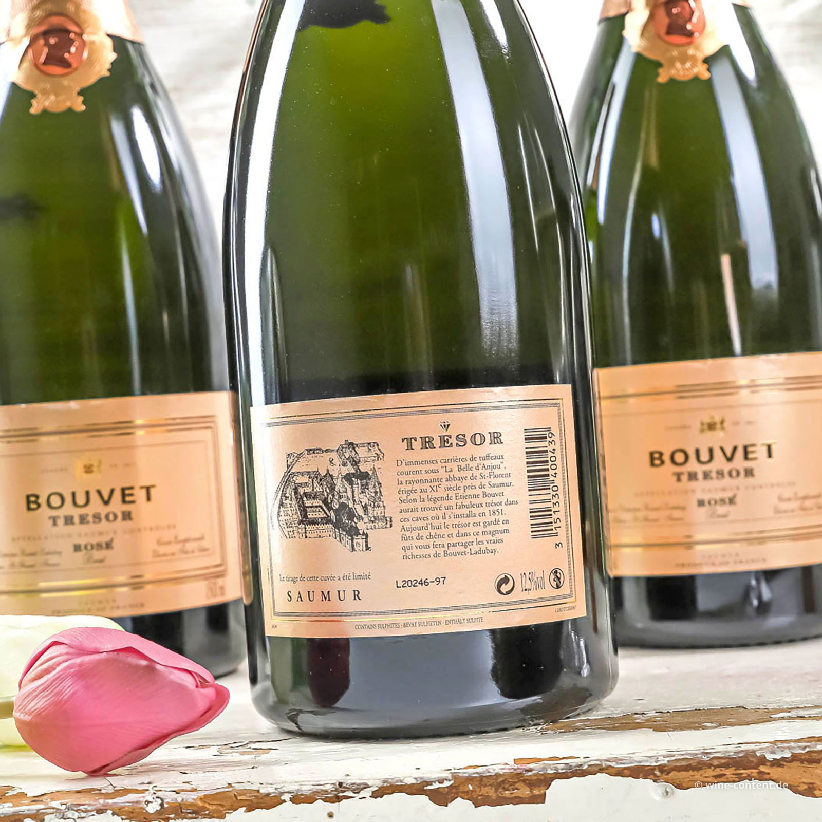 3er-Paket Crémant Saumur Rosé Trésor Brut Magnum
