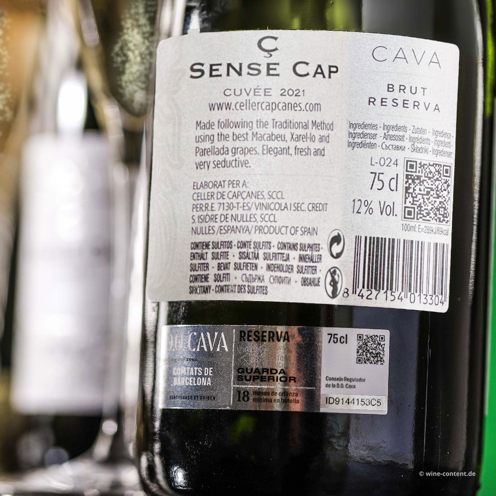 Cava Reserva 2021 Sense Cap Brut Bio