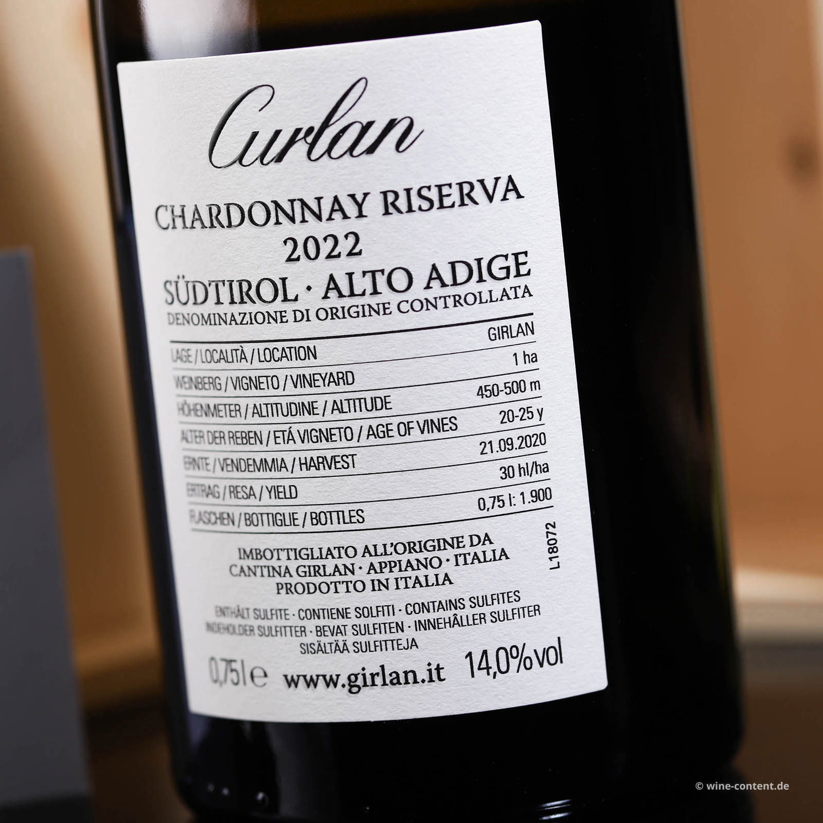 Chardonnay Riserva 2022 Curlan