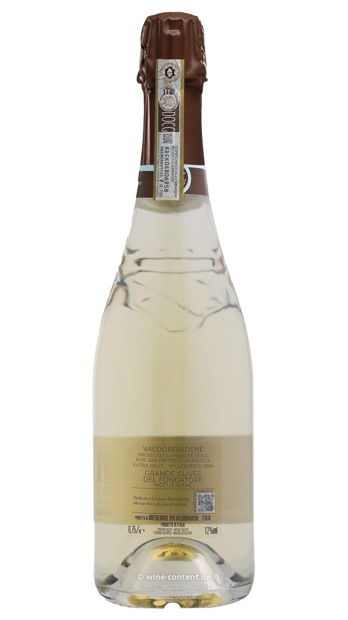 Prosecco Valdobbiadene Superiore 2024 Grande Cuvée del Fondatore Extra Brut