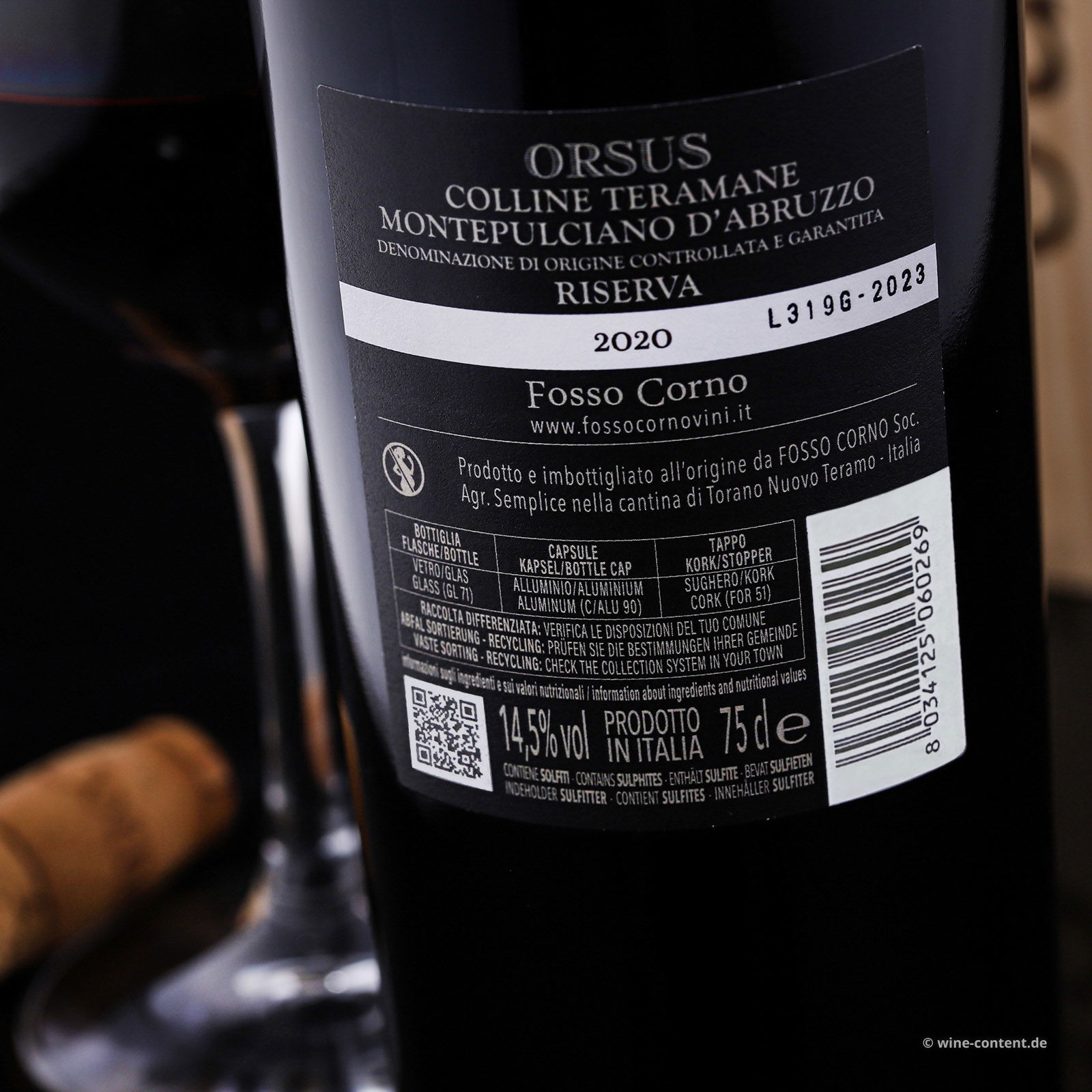 3er-Holzkiste Montepulciano d'Abruzzo Riserva 2020 Orsus Gold