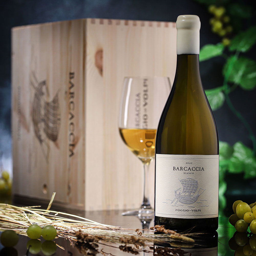 6er-Holzkiste Barcaccia Bianco 2022