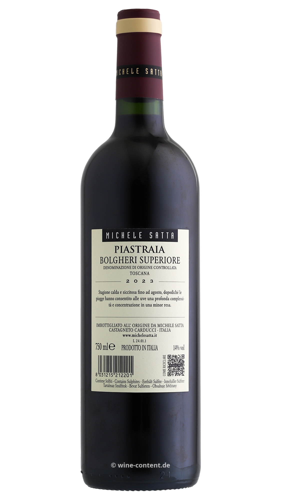Bolgheri Rosso Superiore 2023 Piastraia