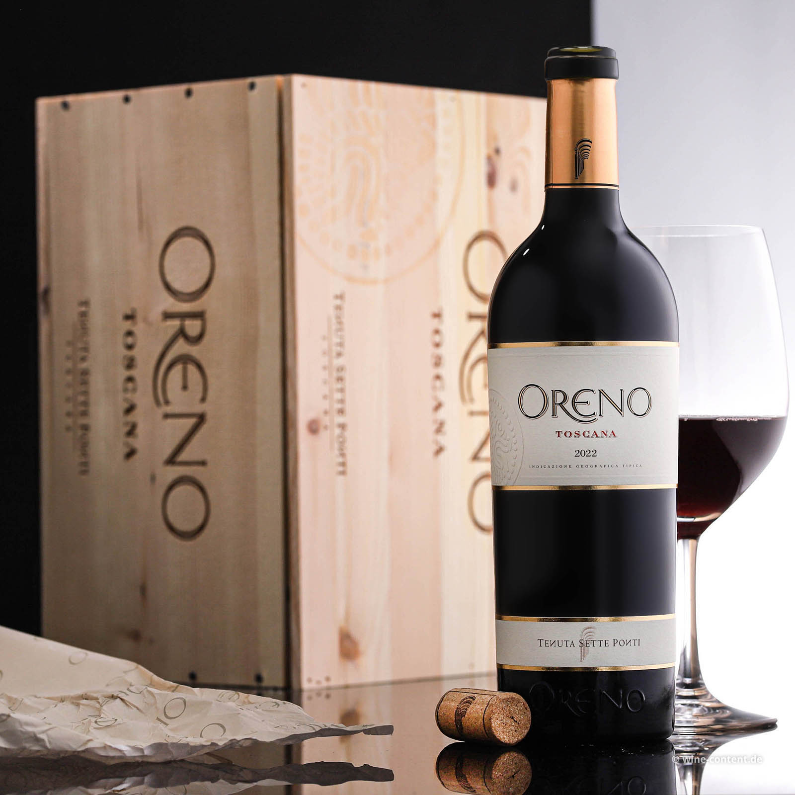 6er-Holzkiste Oreno 2022 Bio