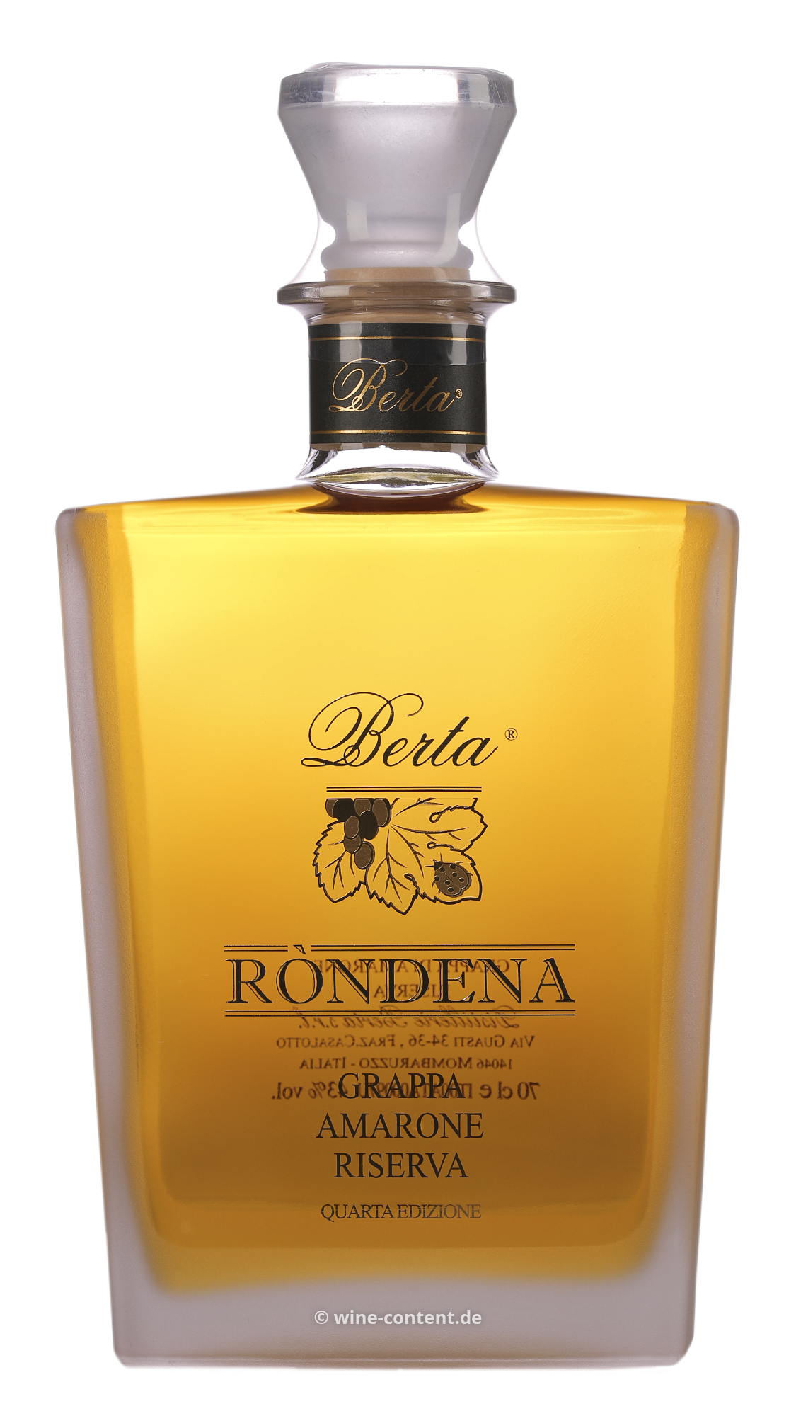 Grappa Amarone Riserva Ròndena in Holzkassette