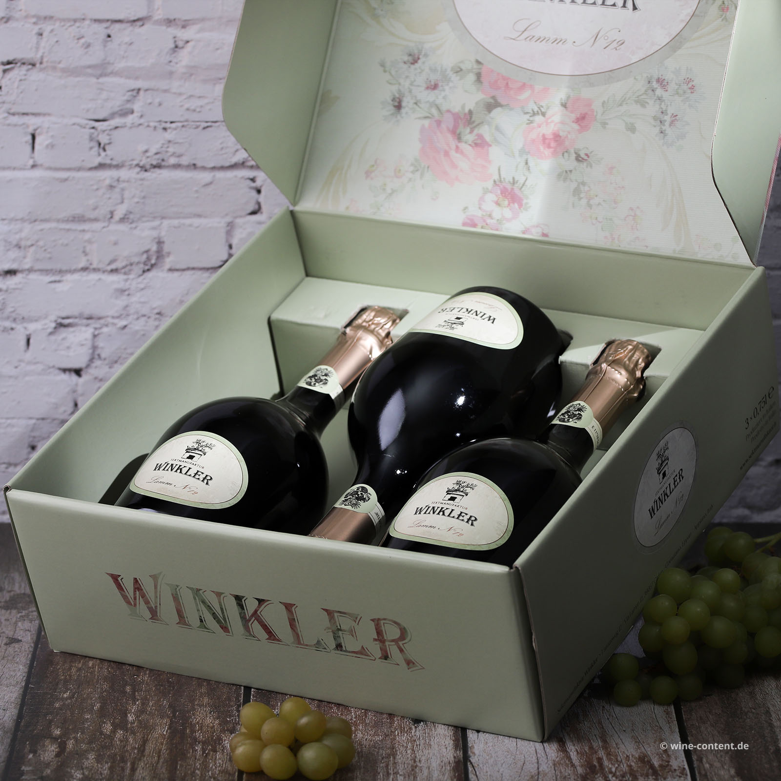 3x Spumante Lamm N°12 Extra Brut in Geschenkverpackung