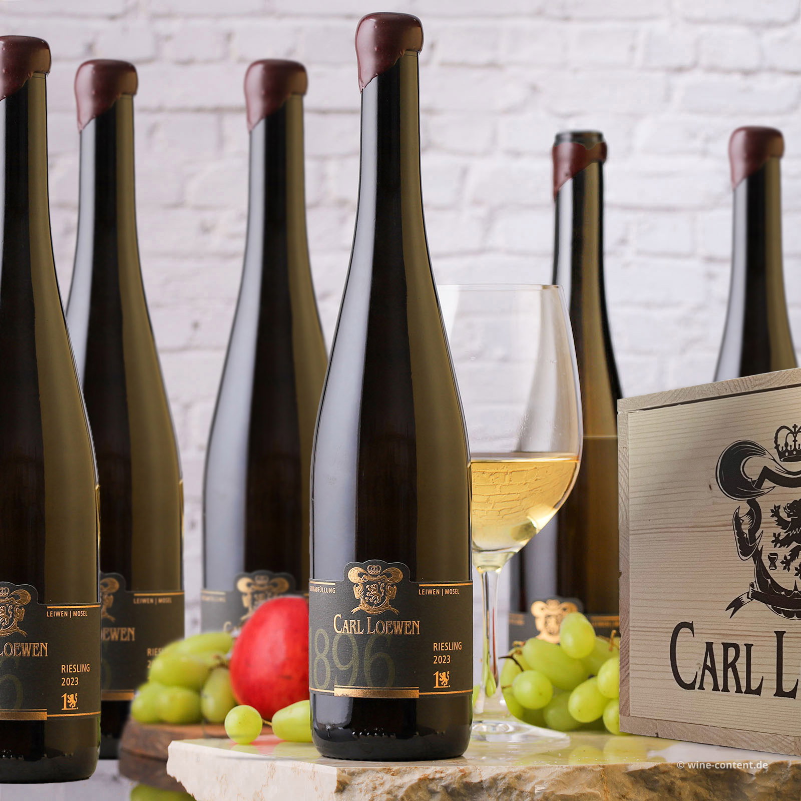 6er-Holzkiste Riesling Erste Lage 2023 Maximin Herrenberg 1896 Black Label