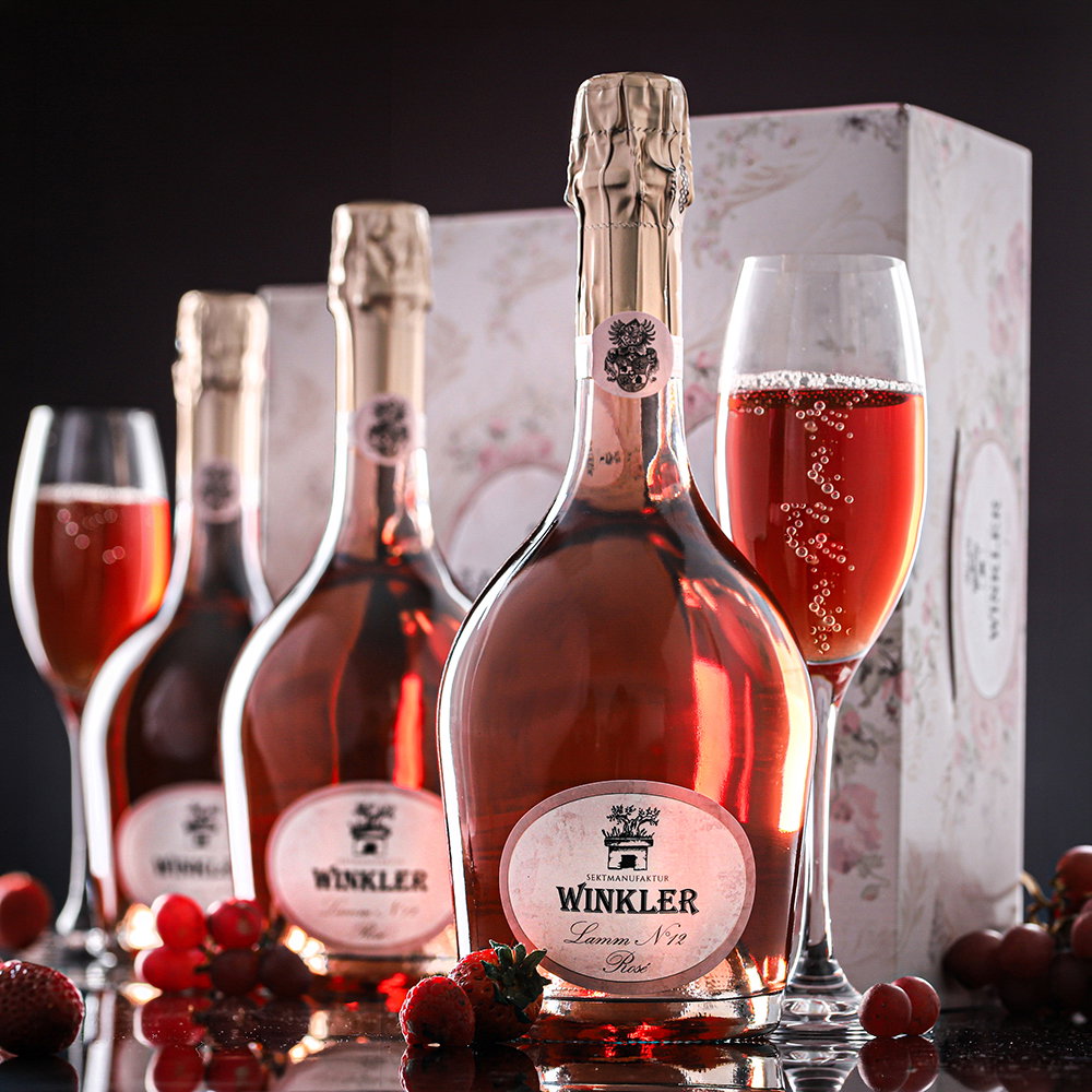 3er-Paket Spumante Rosé Lamm N°12 Extra Brut in Einzelverpackung