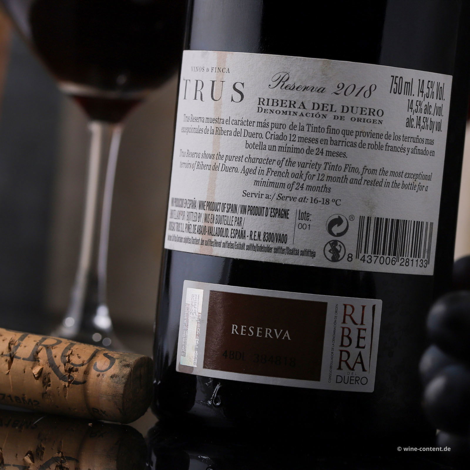 Tempranillo Reserva 2018 Trus