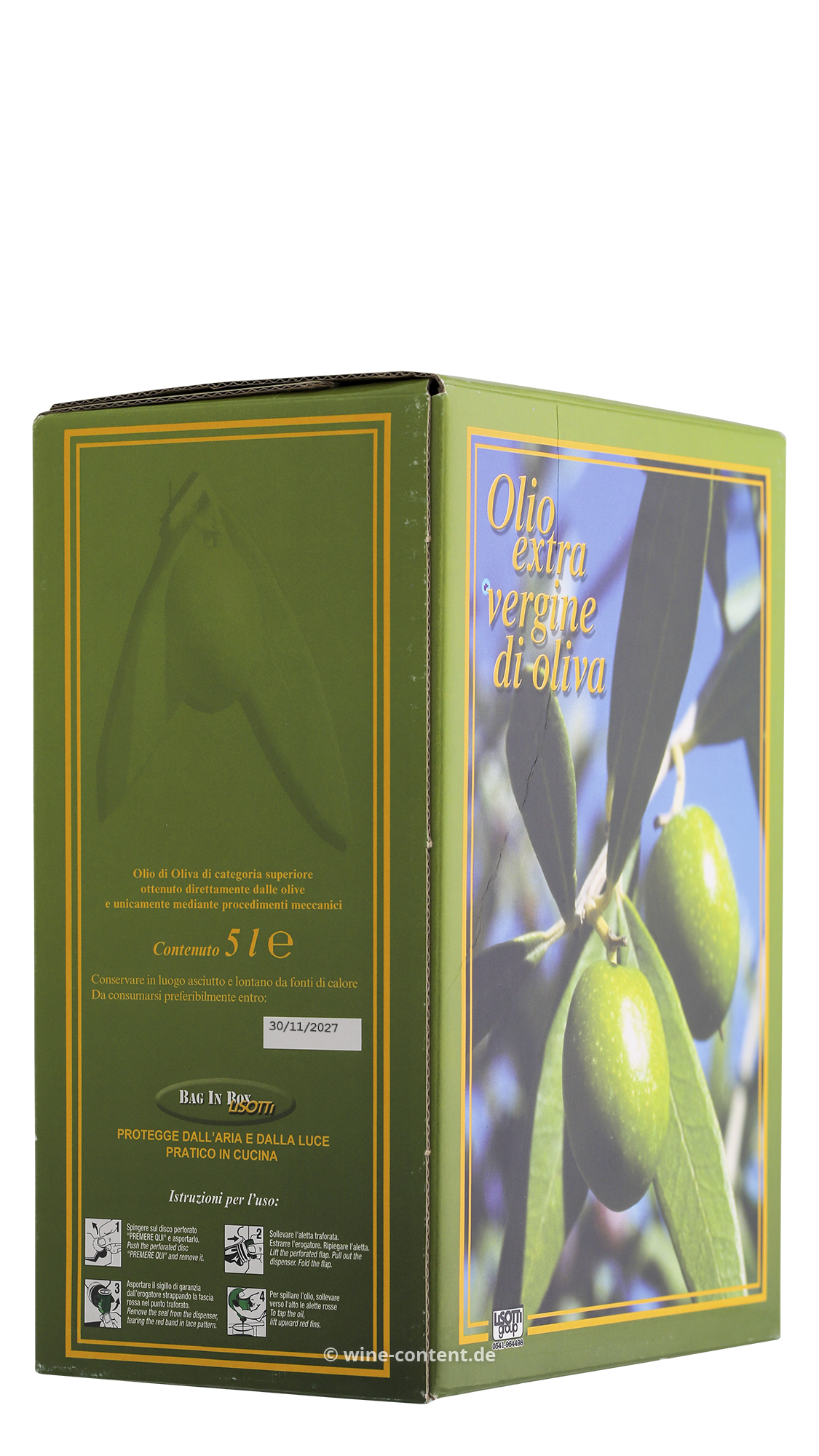 5 L Olivenöl Extra Vergine Monte Etna 2025 Bio Bag in Box