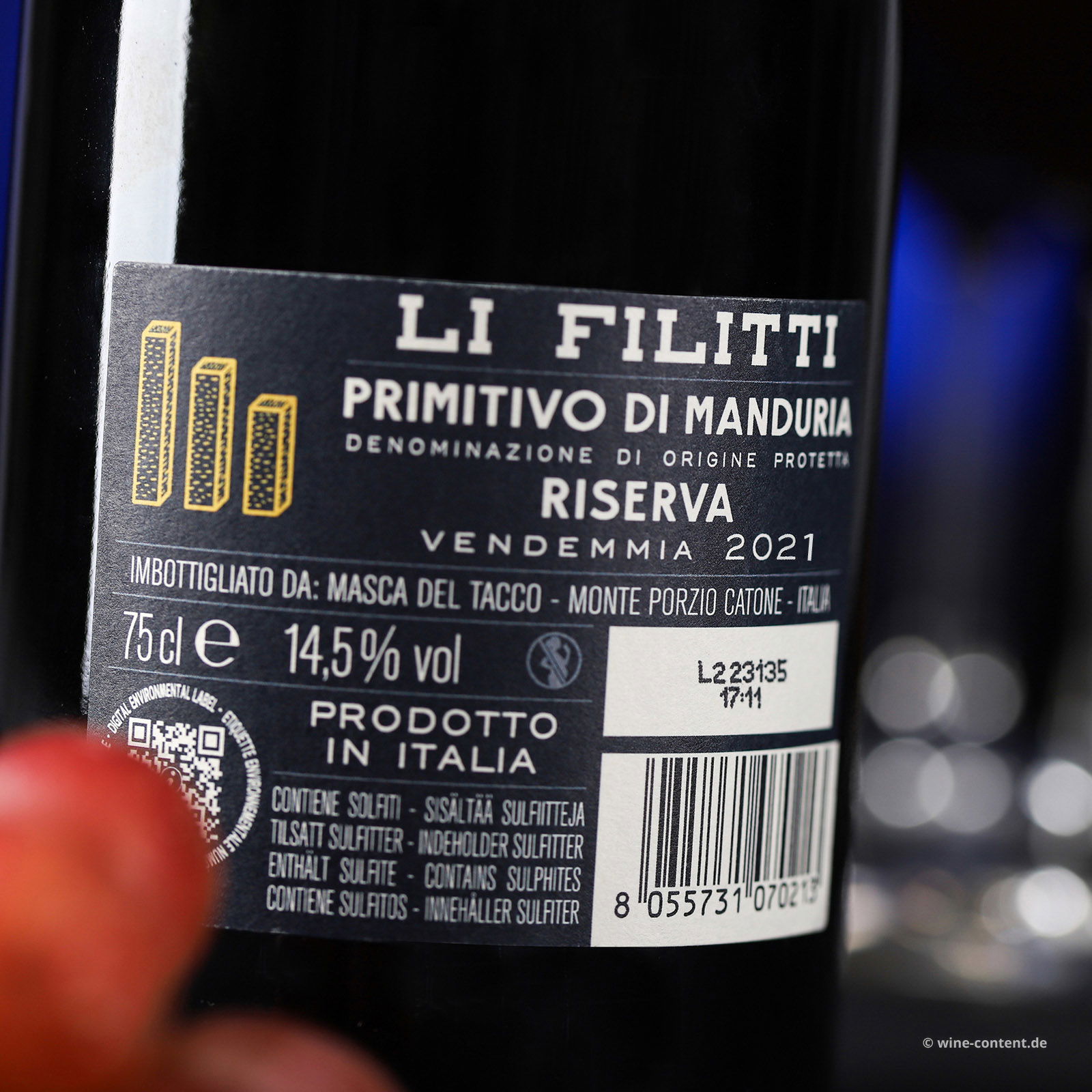 Primitivo di Manduria Riserva 2021 Li Filitti