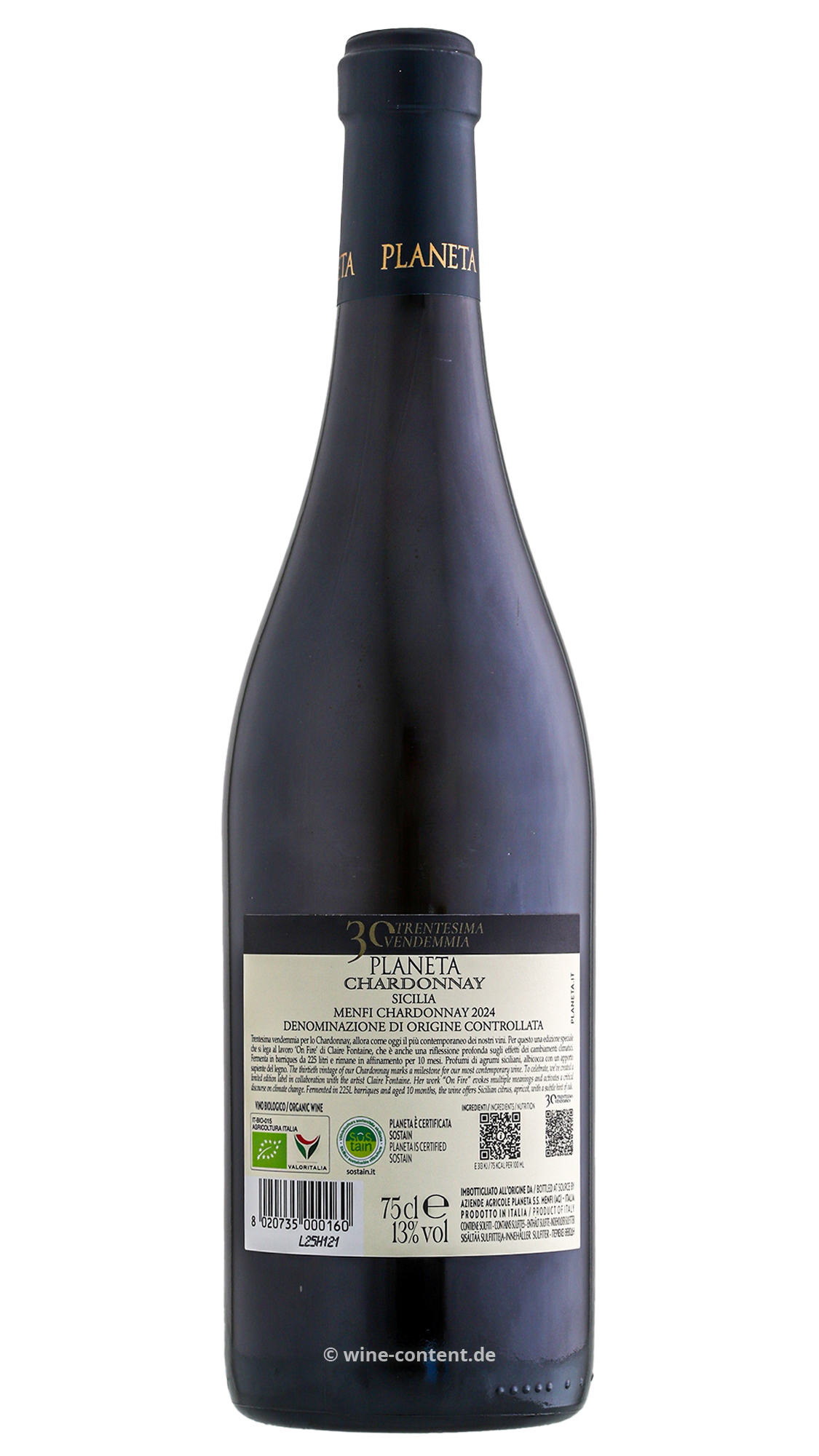 Chardonnay Sicilia Menfi 2024 Fire Bio