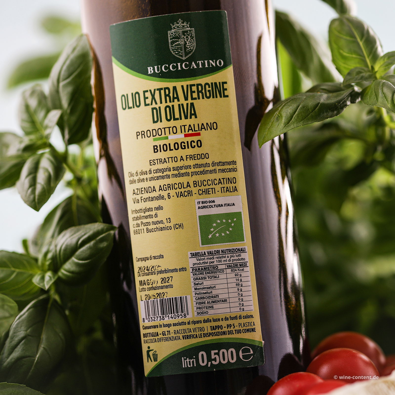 0,5 L Olivenöl Extra Vergine 2024 Bio