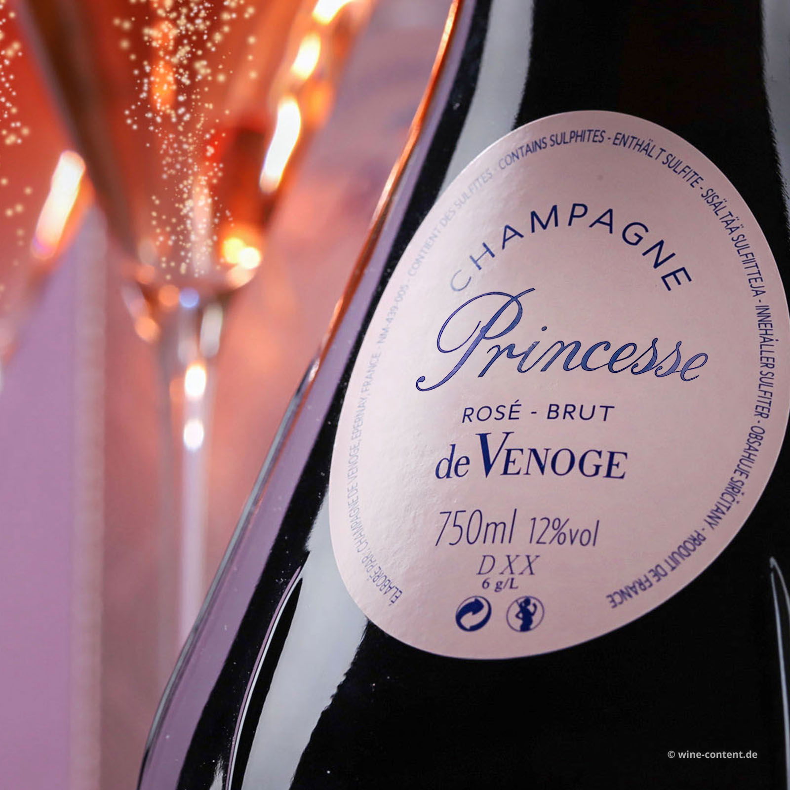 3er-Paket Champagner Rosé Princesse Brut